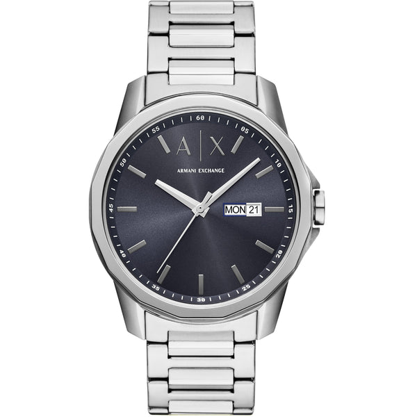 Armani Exchange Banks Quartz Blue Dial Stainless Steel Strap Men's Watch AX1767