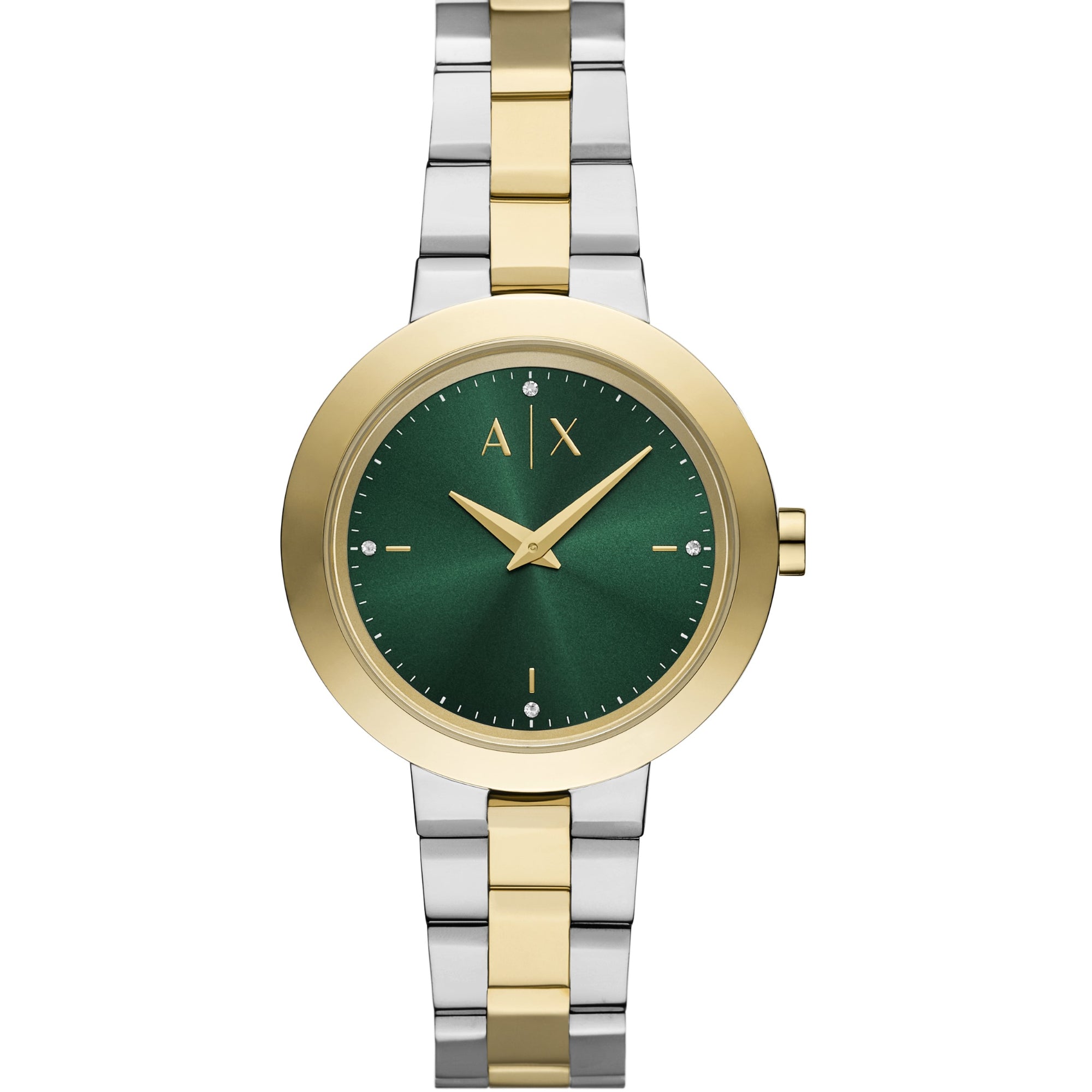 Armani Exchange Jackie Quartz Green Dial Stainless Steel Strap Ladies Watch AX5176