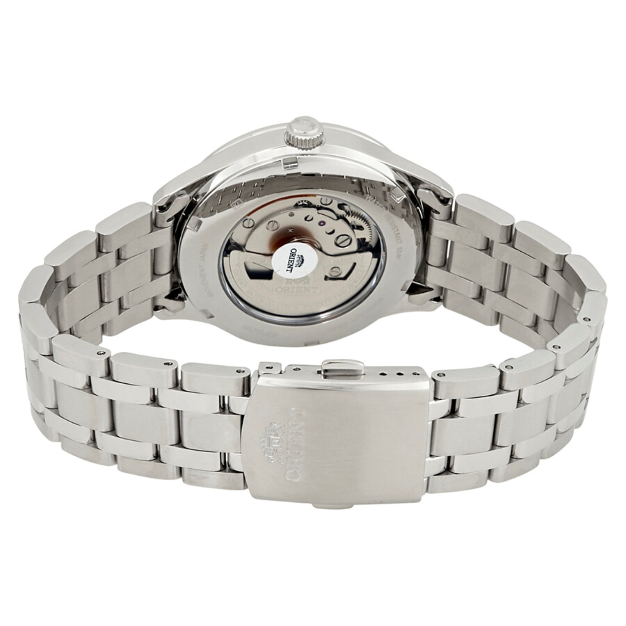 Orient Golden Eye II Contemporary Open Heart White Dial Steel Strap Men's Watch TAG03001W0