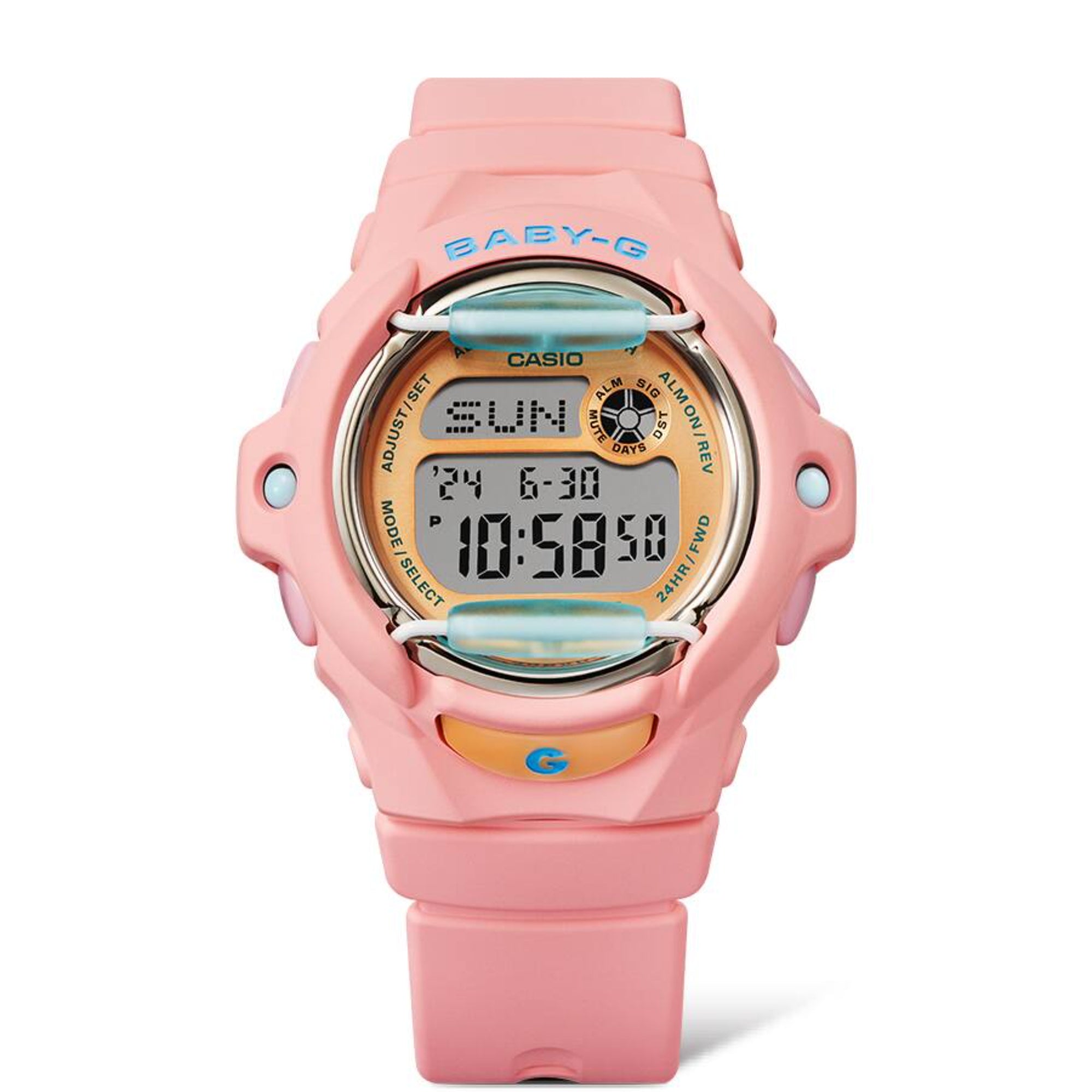 Casio Baby-G Playful Beach Orange Dial Pink Resin Strap Ladies Watch BG-169PB-4ER