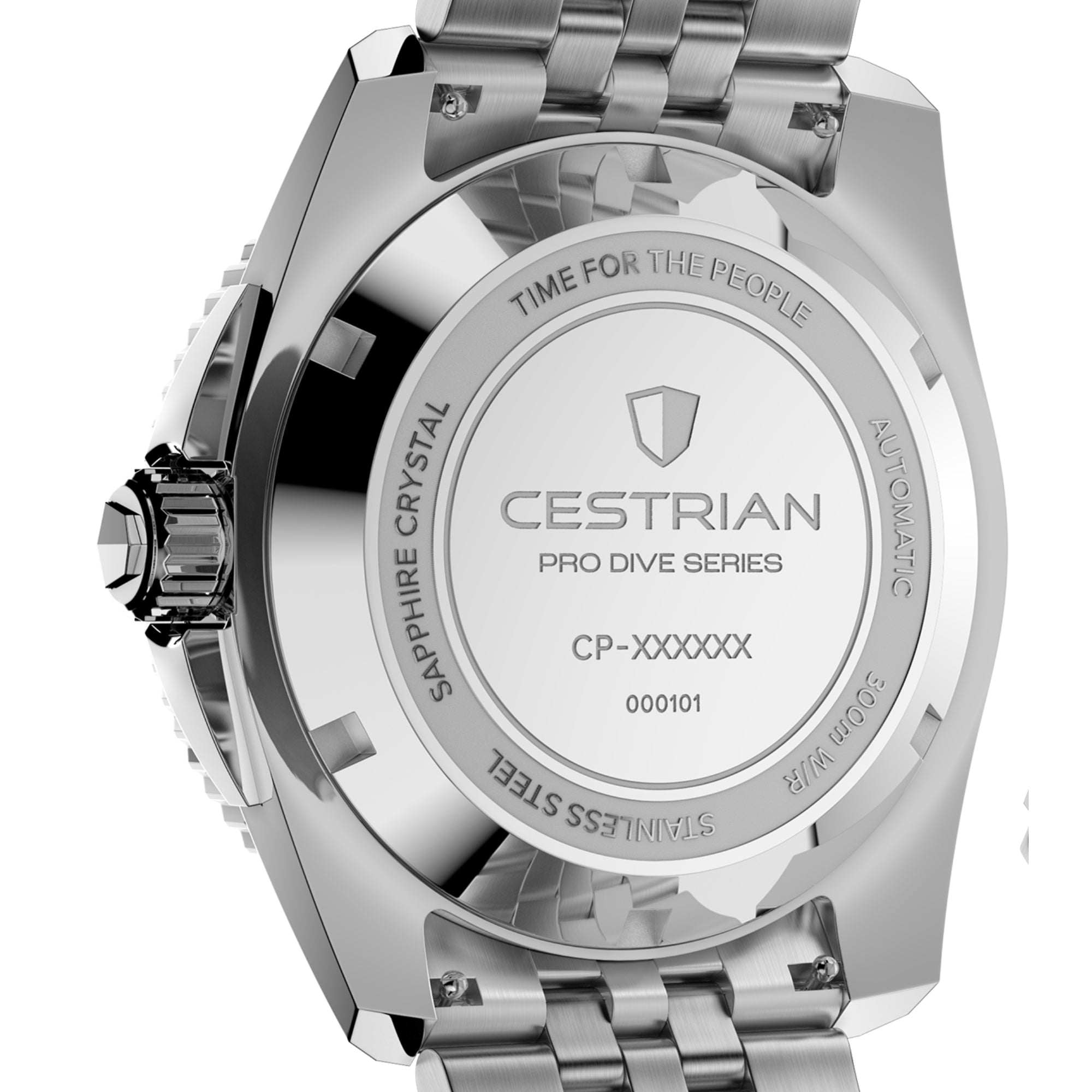 Cestrian Pro Dive Series Orange Dial Steel Bracelet Automatic 300m Men's Watch CP-ORB001