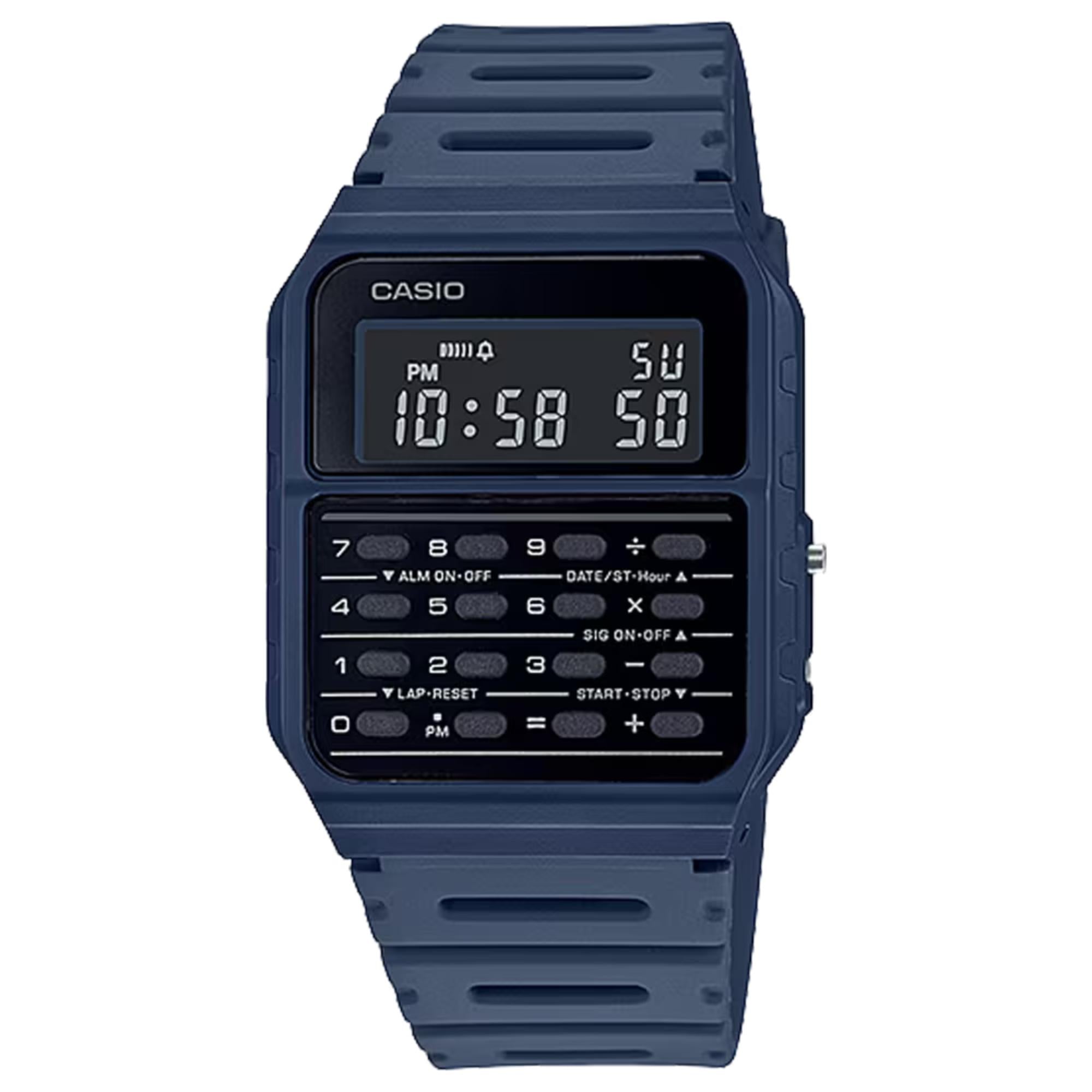 Casio Collection Vintage Blue Resin Strap Watch CA-53WF-2BEF