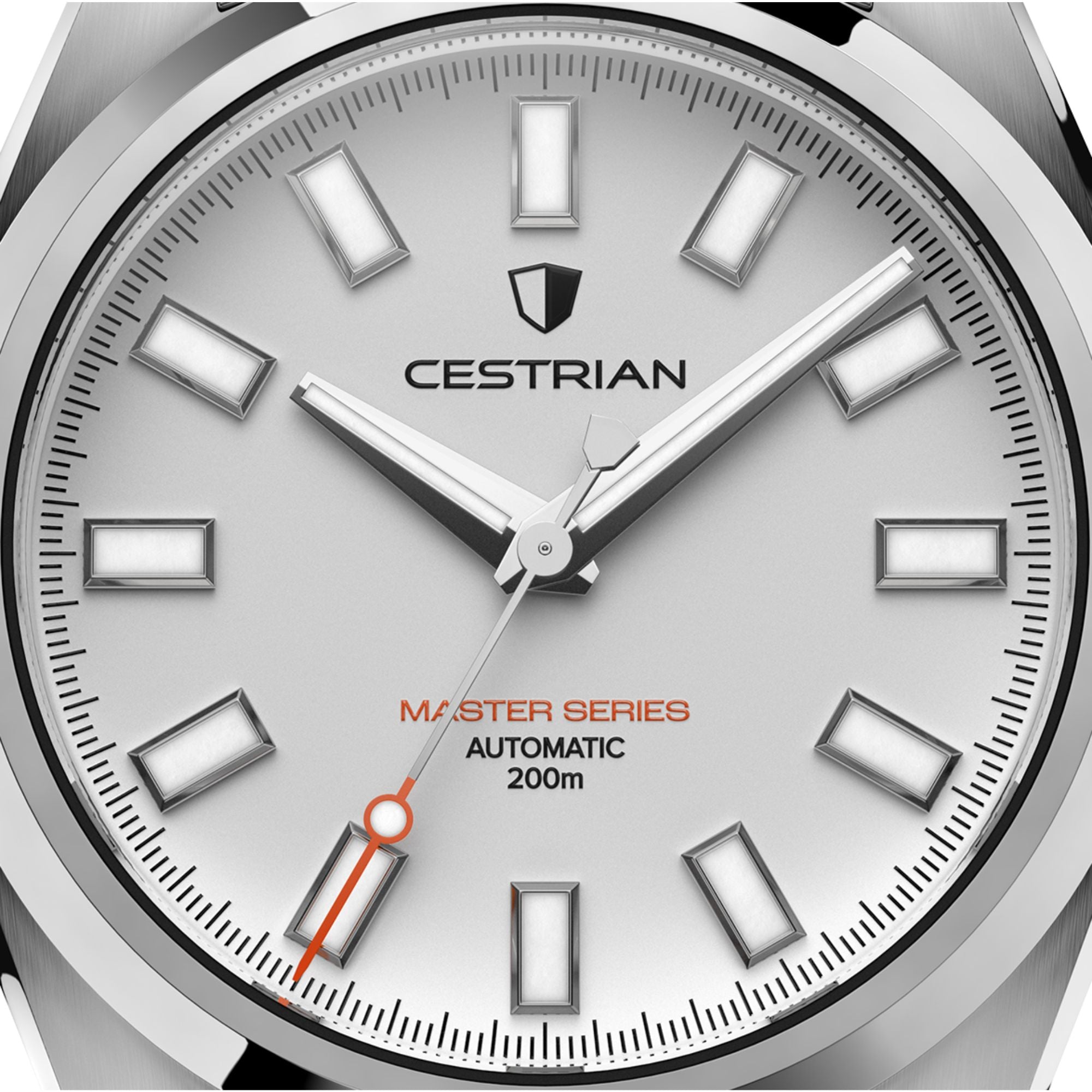 Cestrian Master Series V3 White Dial Steel Bracelet Automatic Men's Watch CM-WT001