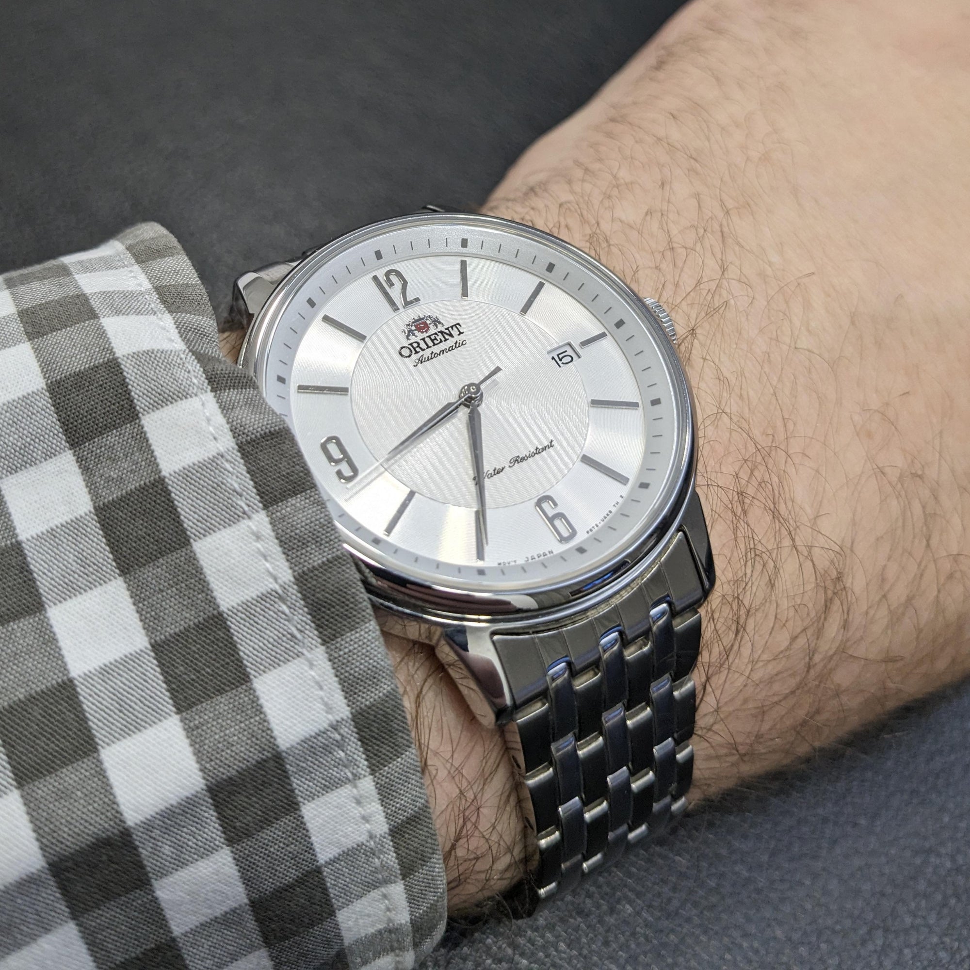 Orient Contemporary 42mm White Dial Steel Mens Automatic Watch RA-AC0J10S10B