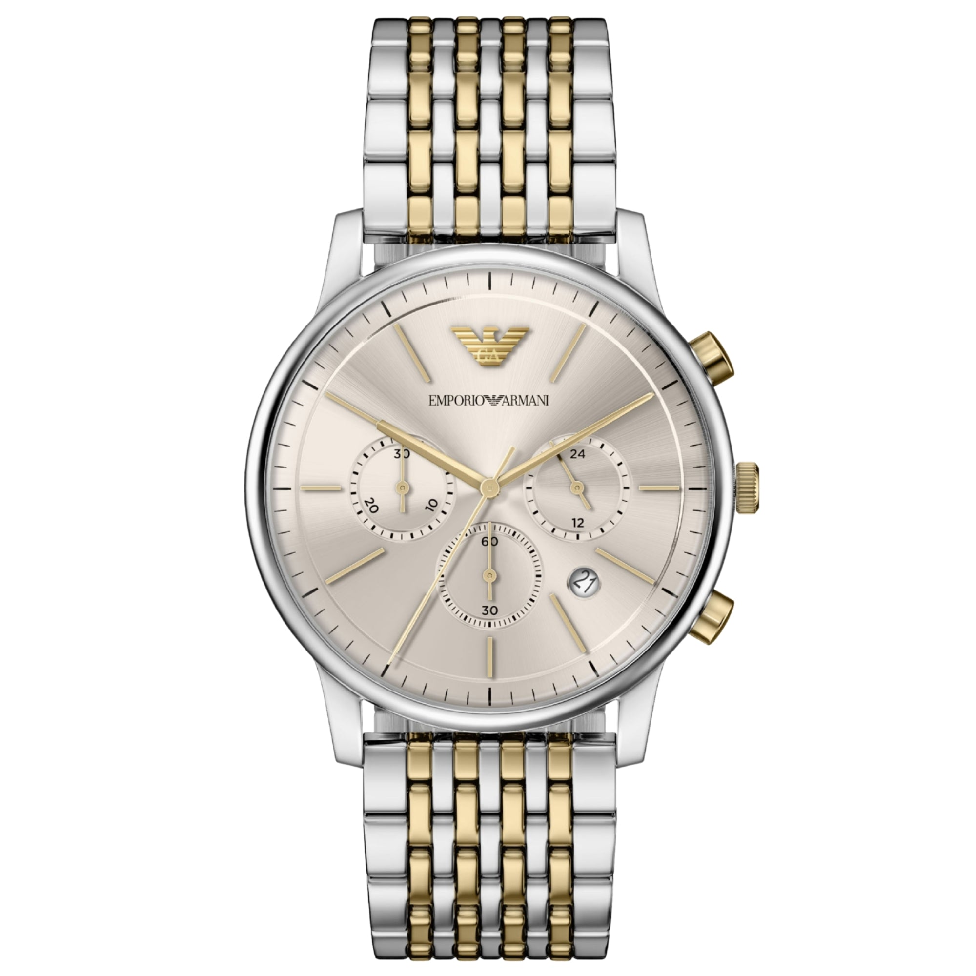 Emporio Armani Minimalist 42mm Chronograph Gray Dial Steel Mens Quartz Watch AR11773