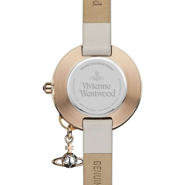 Vivienne Westwood Exclusive Bow Grey Dial Leather Strap Ladies Watch VV139WGYCM