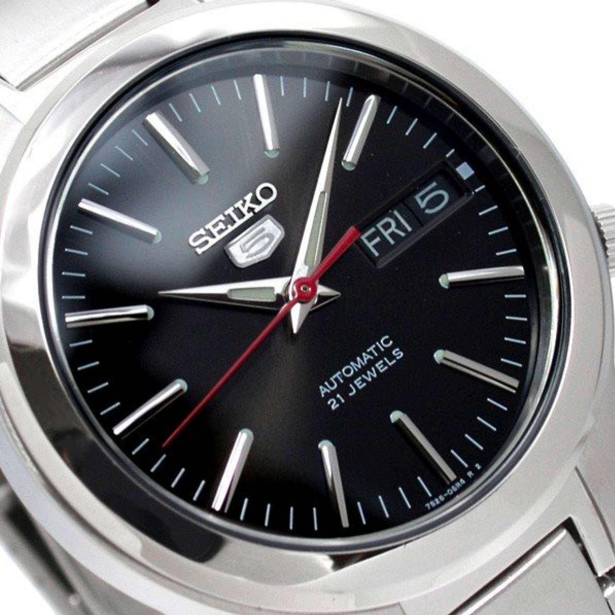 Seiko 5 Automatic Black Dial Stainless Steel Men's Watch SNKA07K1