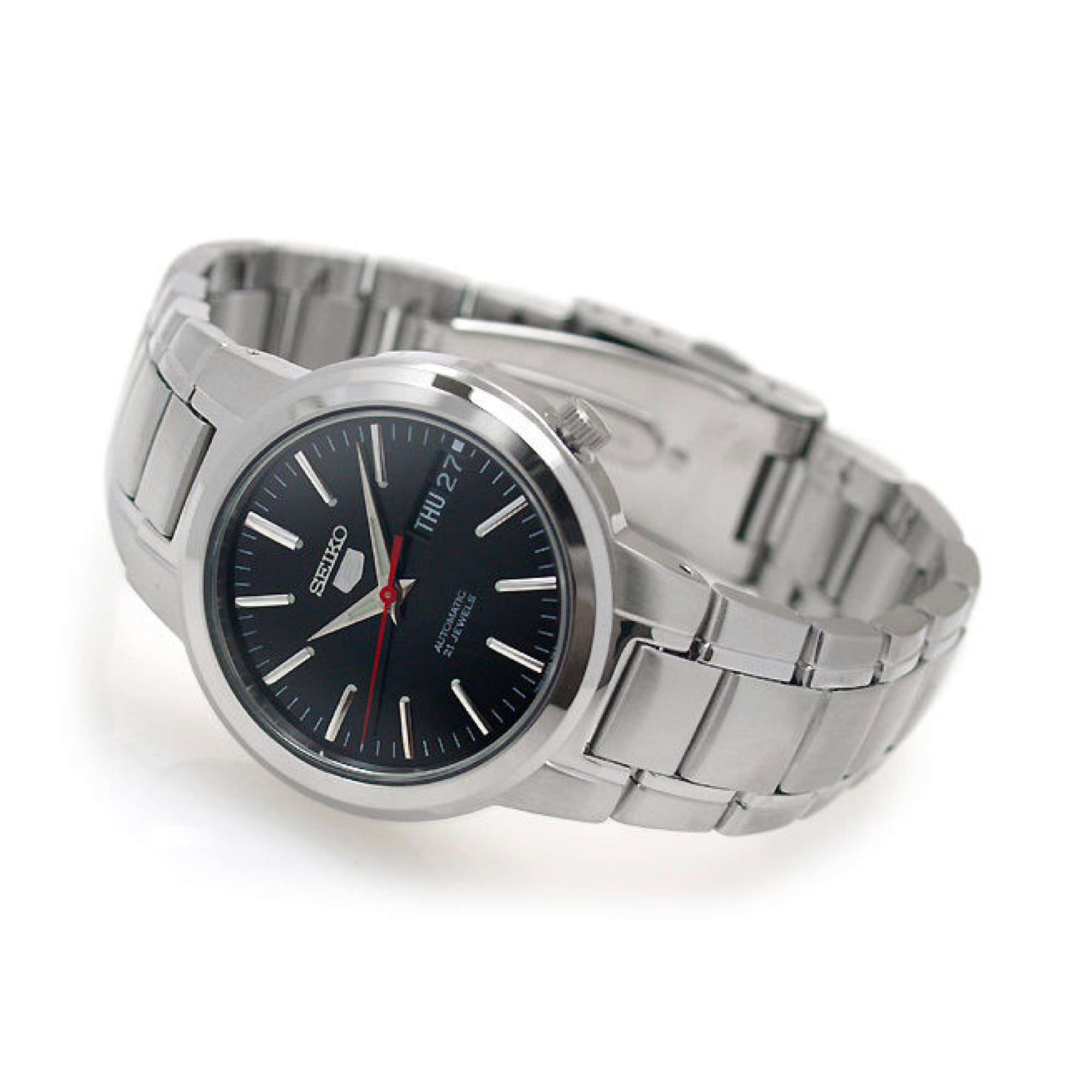 Seiko 5 Automatic Black Dial Stainless Steel Men's Watch SNKA07K1