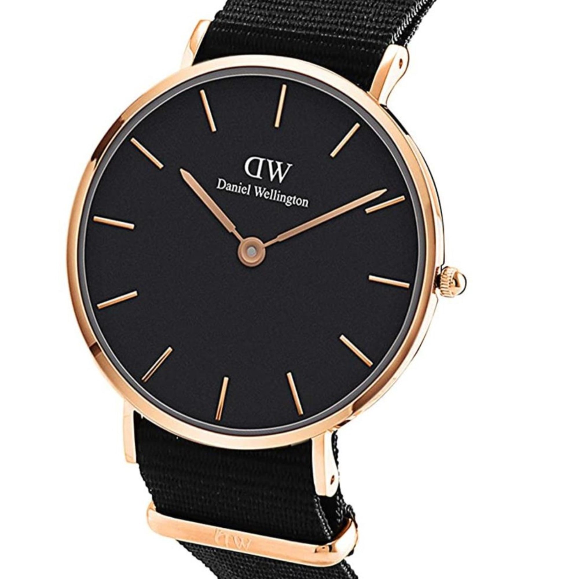 Daniel Wellington Petite Black Dial Fabric Strap Women's Watch DW00100247