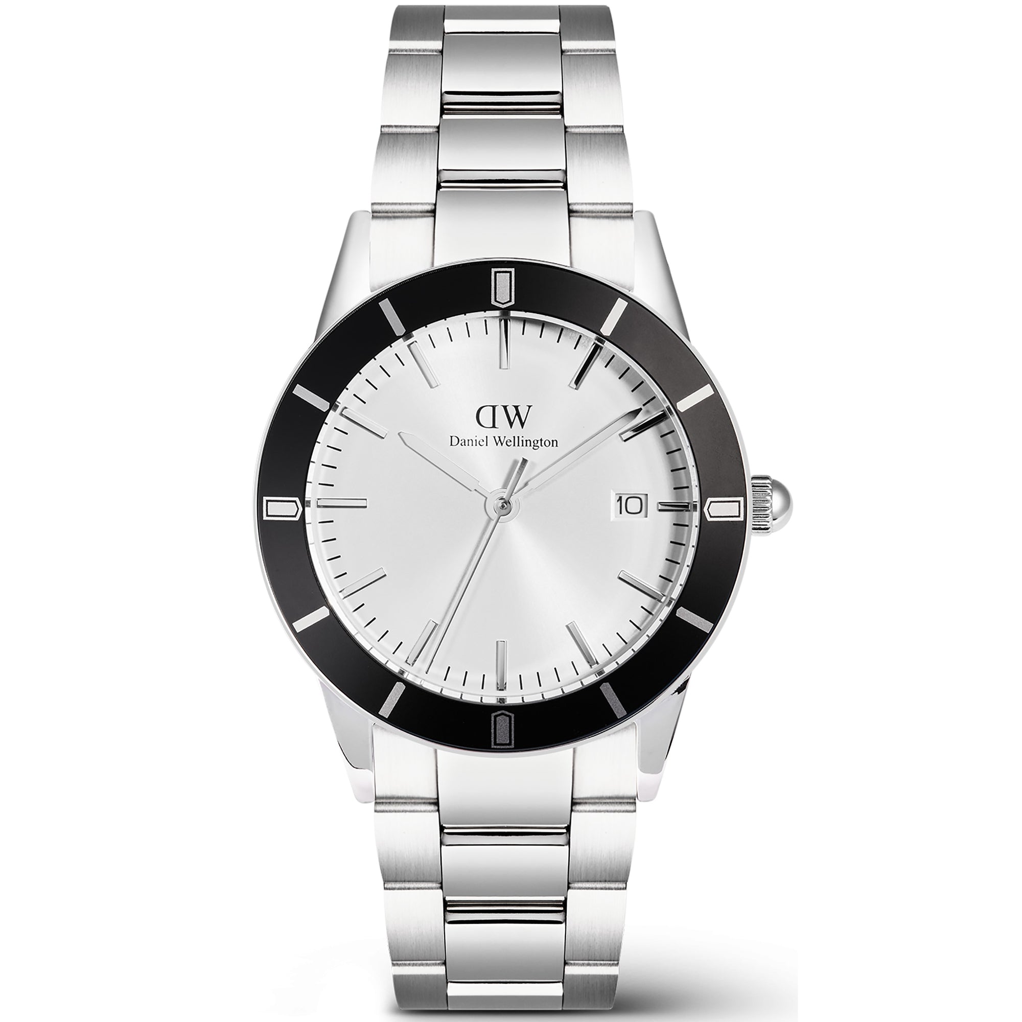 Daniel Wellington Iconic Paradigma White Dial Stainless Steel Strap Men's Watch DW00100819