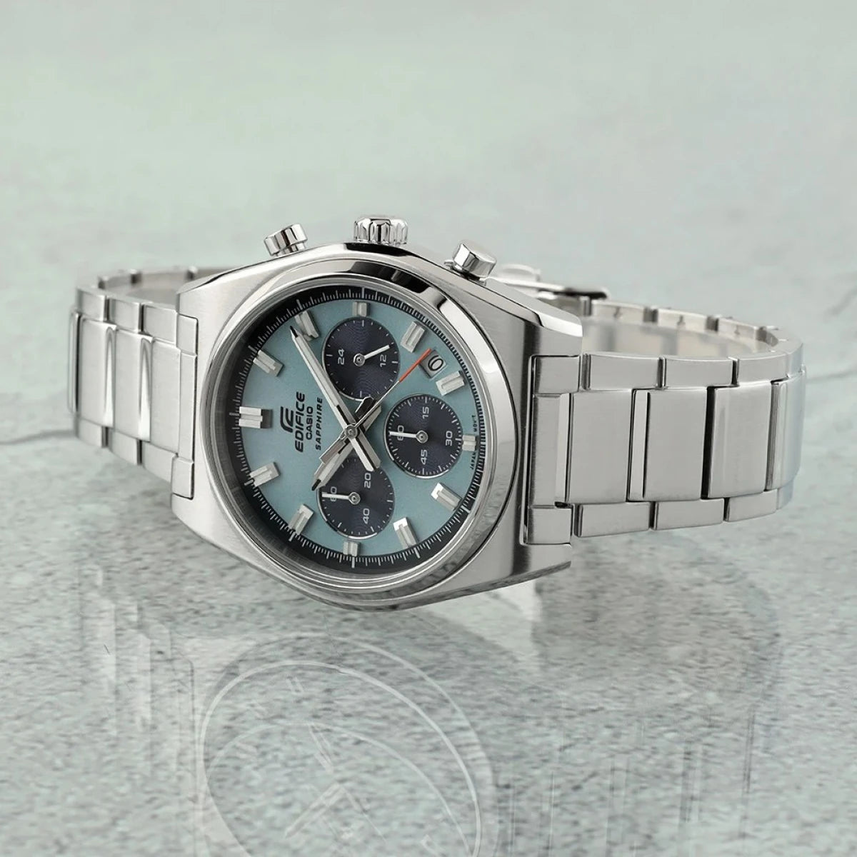 Casio Edifice Classic Chronograph Blue Dial Steel Strap Men's Watch EFB-730D-2BVUEF