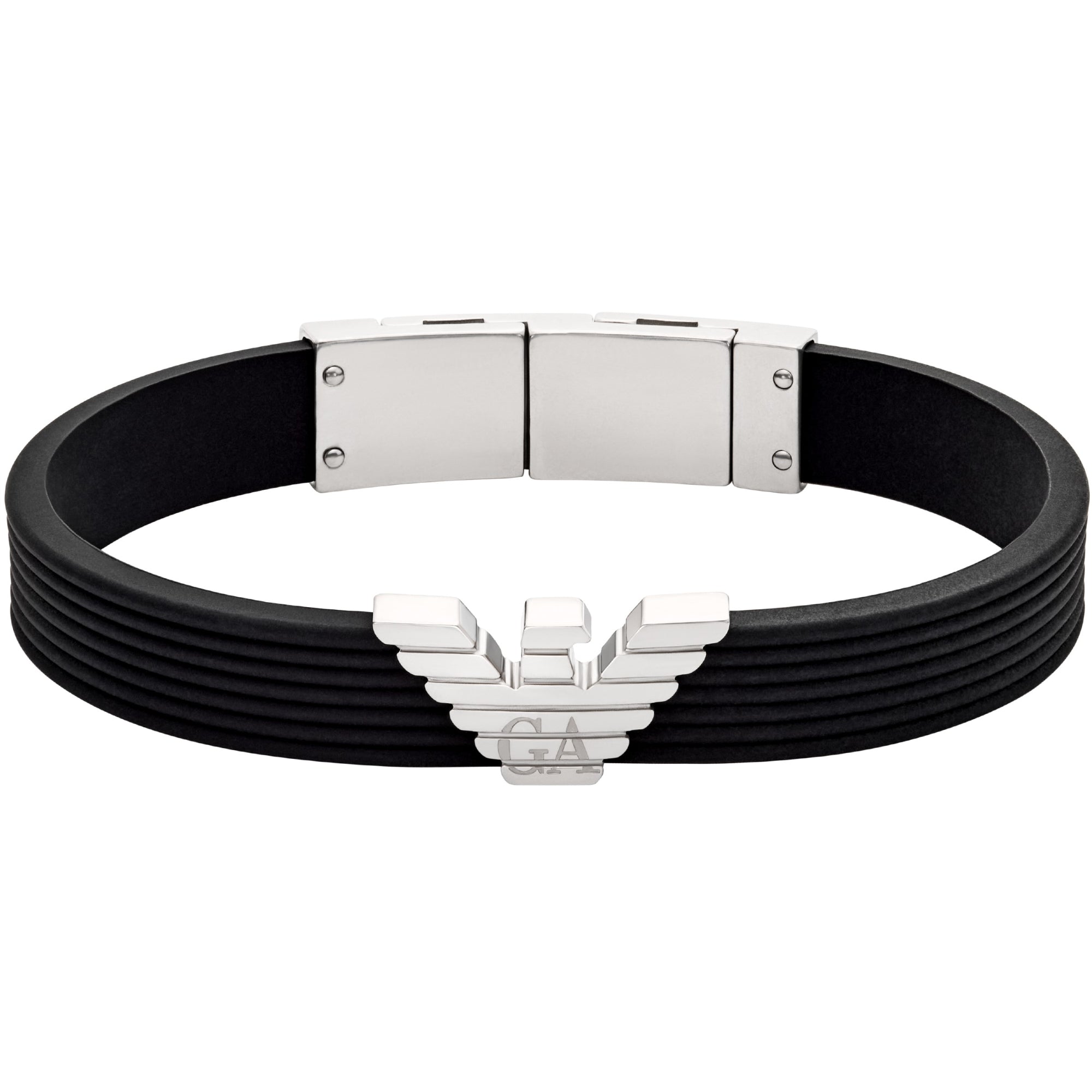 Emporio Armani Black Silicone ID Men's Bracelet EGS3168040