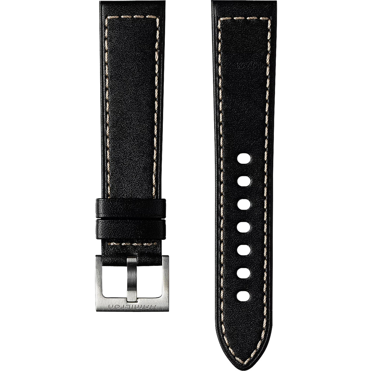 Hamilton Khaki Field Schwarzes Lederarmband H690704110