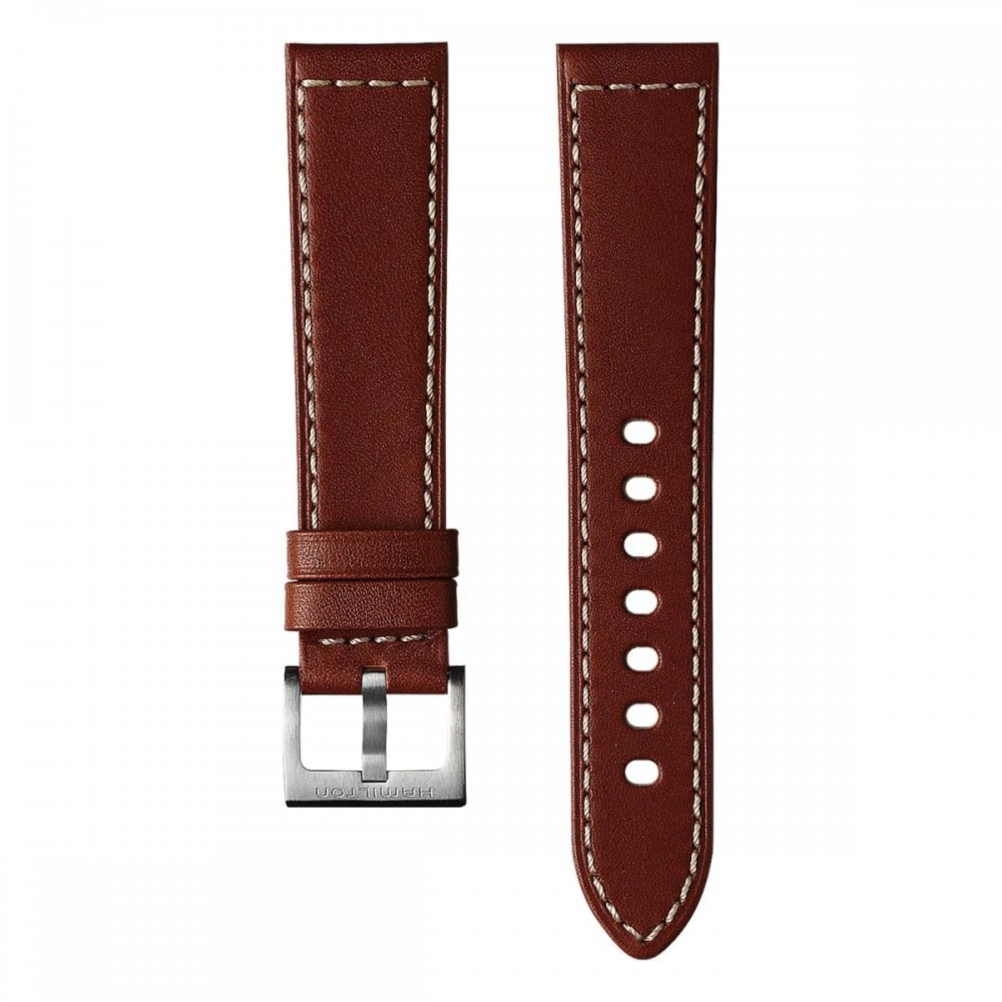 Hamilton Khaki Field Brown Leather Watch Strap H690704104