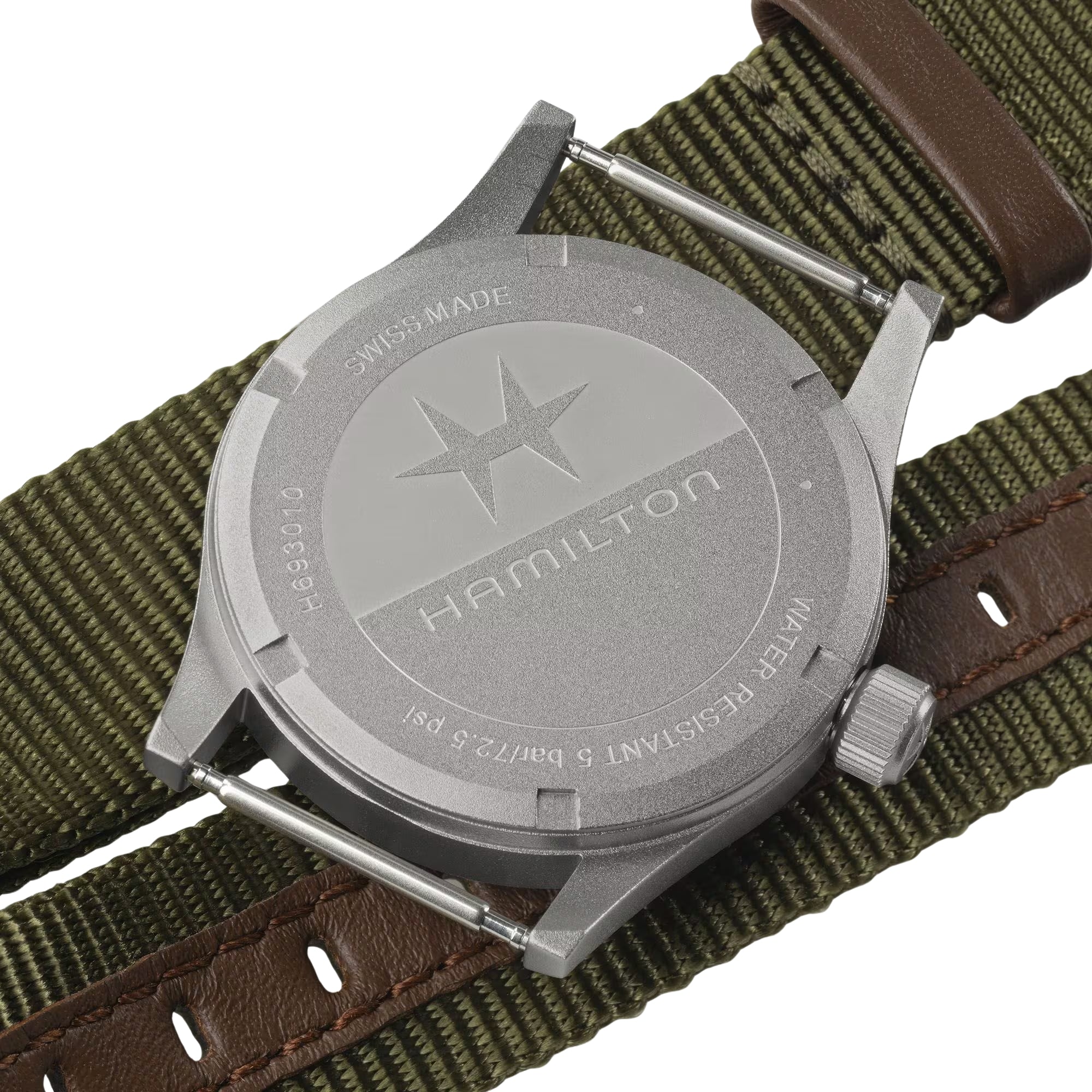 Hamilton Khaki Field H69301910  case-back profile