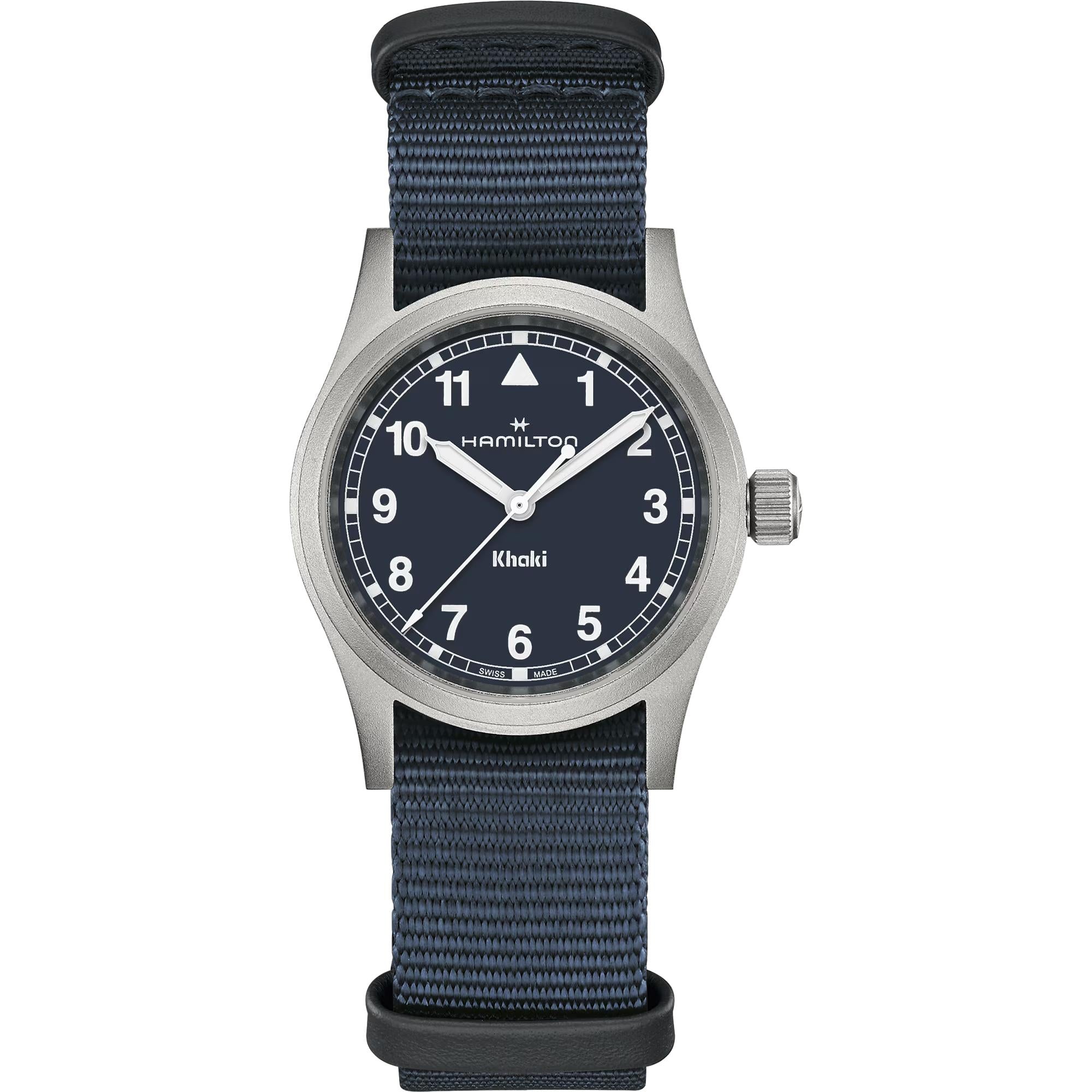 Hamilton Khaki Field Quartz Blue Dial NATO Strap Unisex Watch H69301940