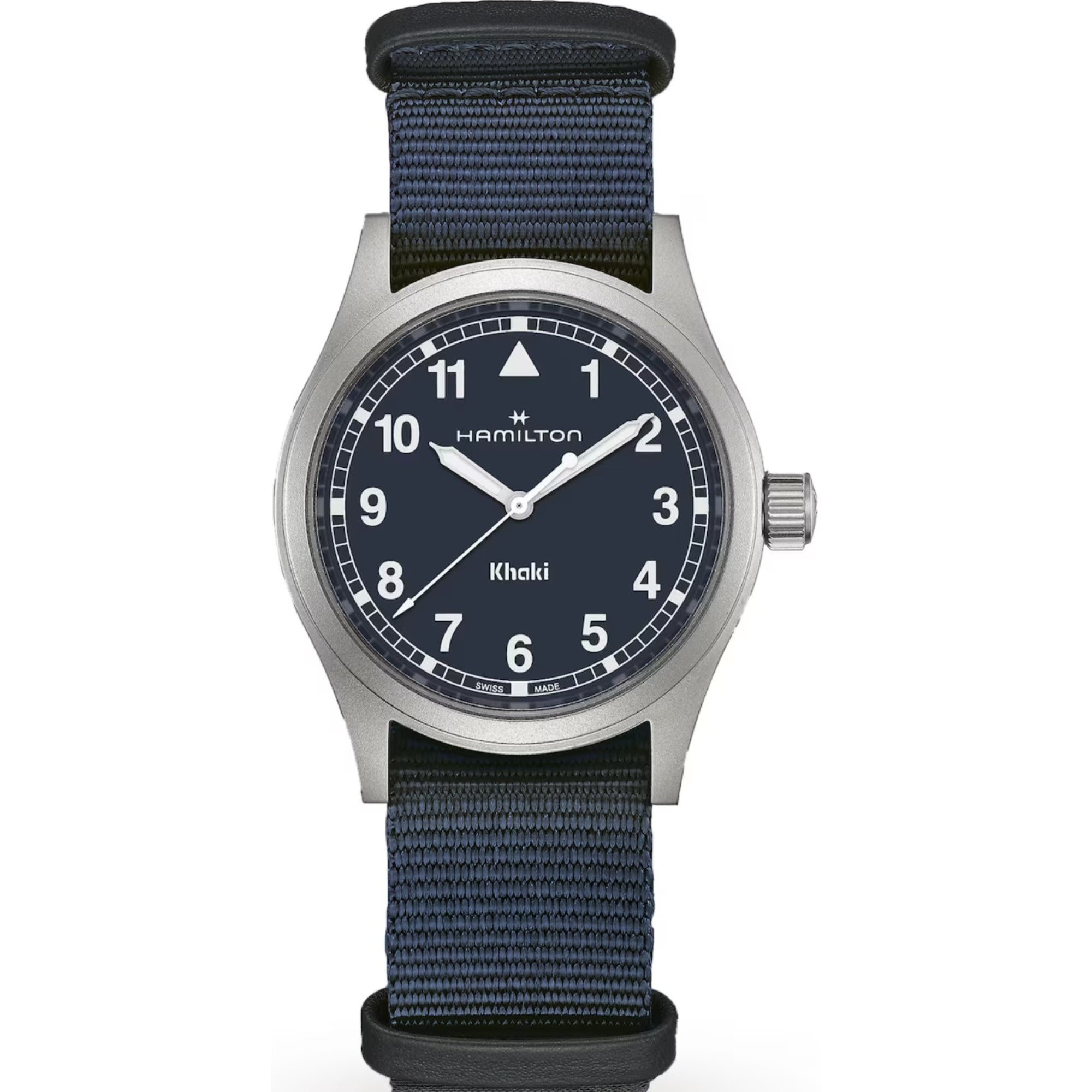 Hamilton Khaki Field Quartz Blue Dial NATO Strap Unisex Watch H69401940