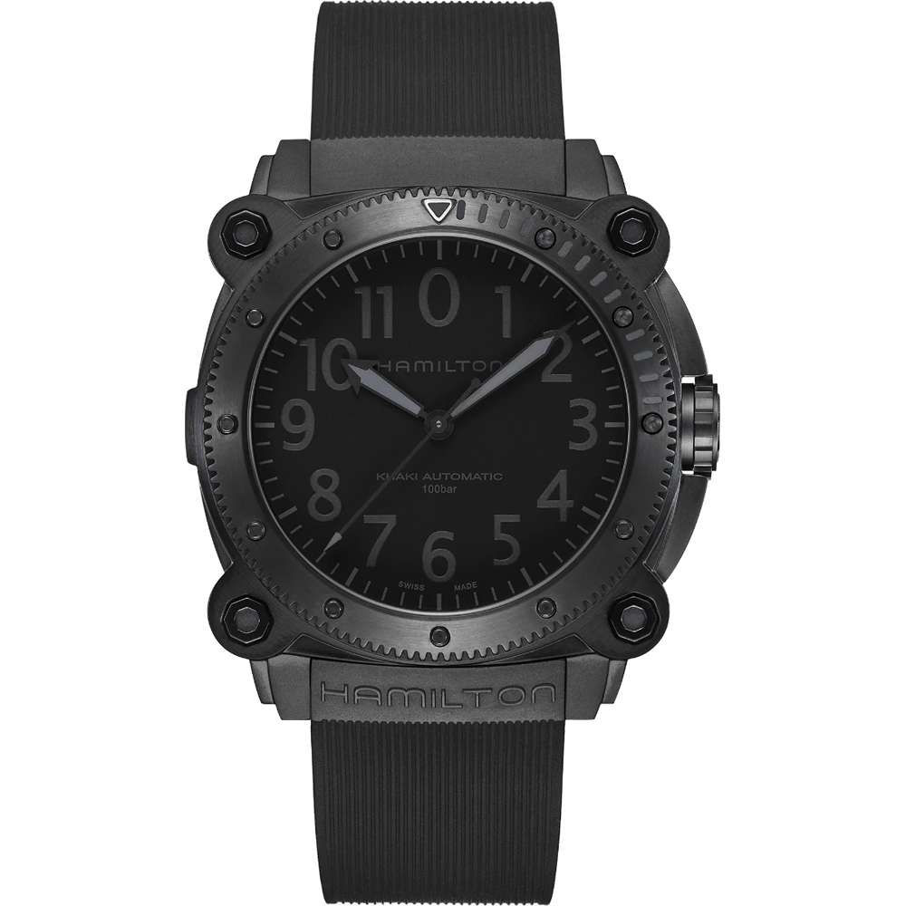 Hamilton Khaki Navy BeLOWZERO Automatic Black Dial Black Silicone Strap Men's Watch H78505330
