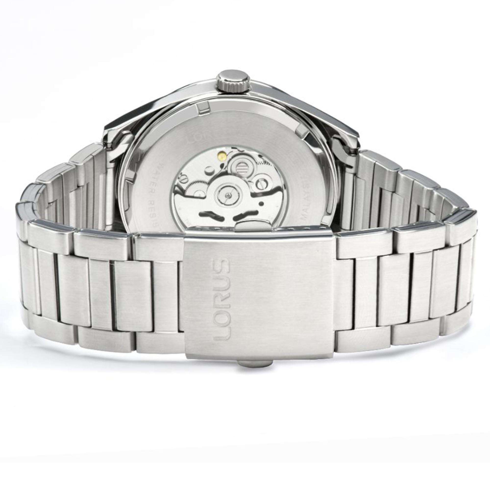 Lorus Classic Automatic Blue Dial Day Date Steel Bracelet Men's Watch RL437AX9
