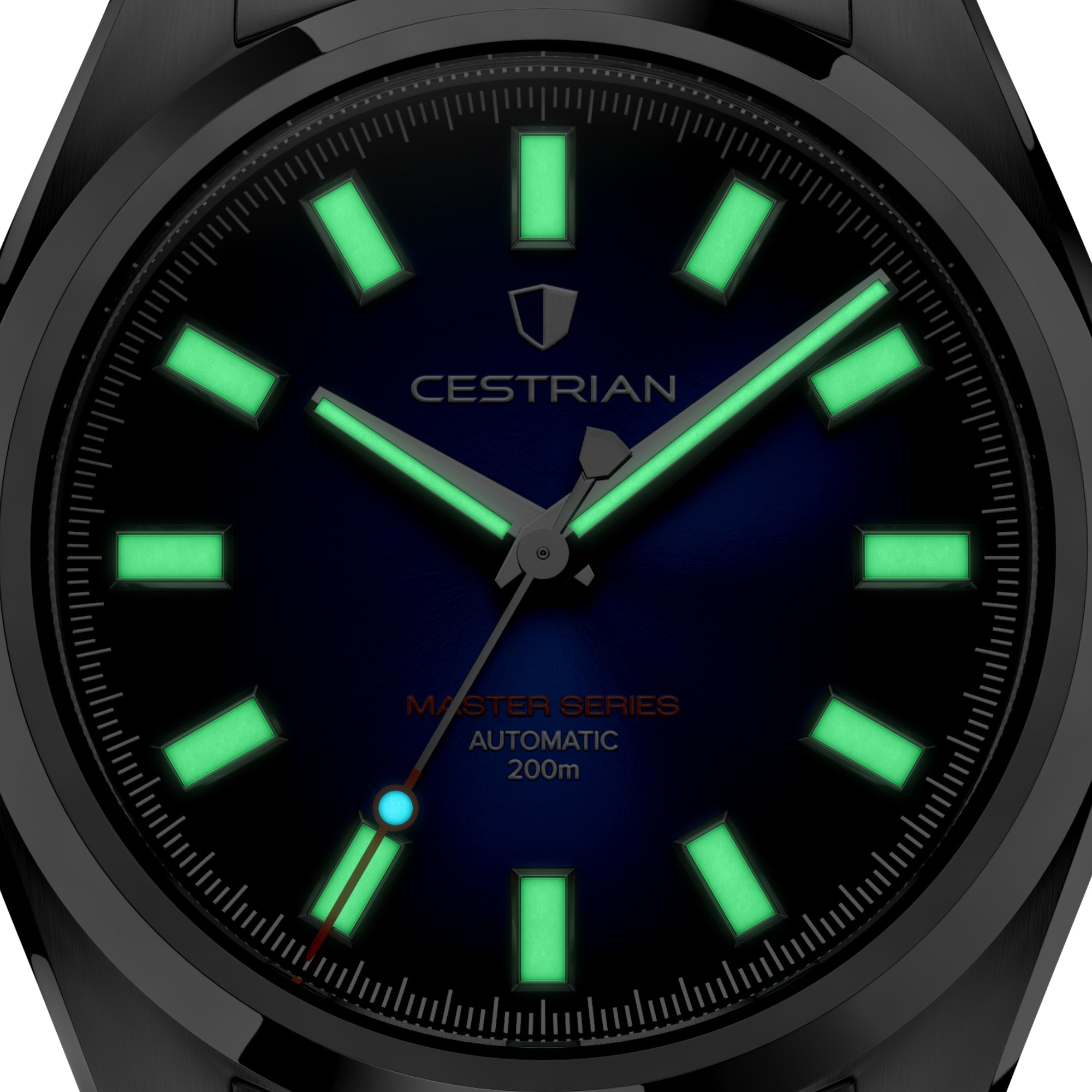 Cestrian Master Series V3 White Textured Dial Steel Bracelet Automatic Men's Watch CM-WG001