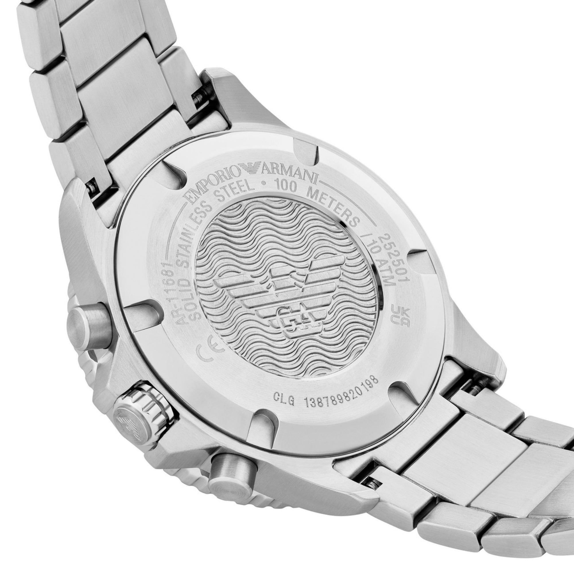 Emporio Armani World Explorer Quartz Chronograph Blue Dial Stainless Steel Men's Watch AR11681