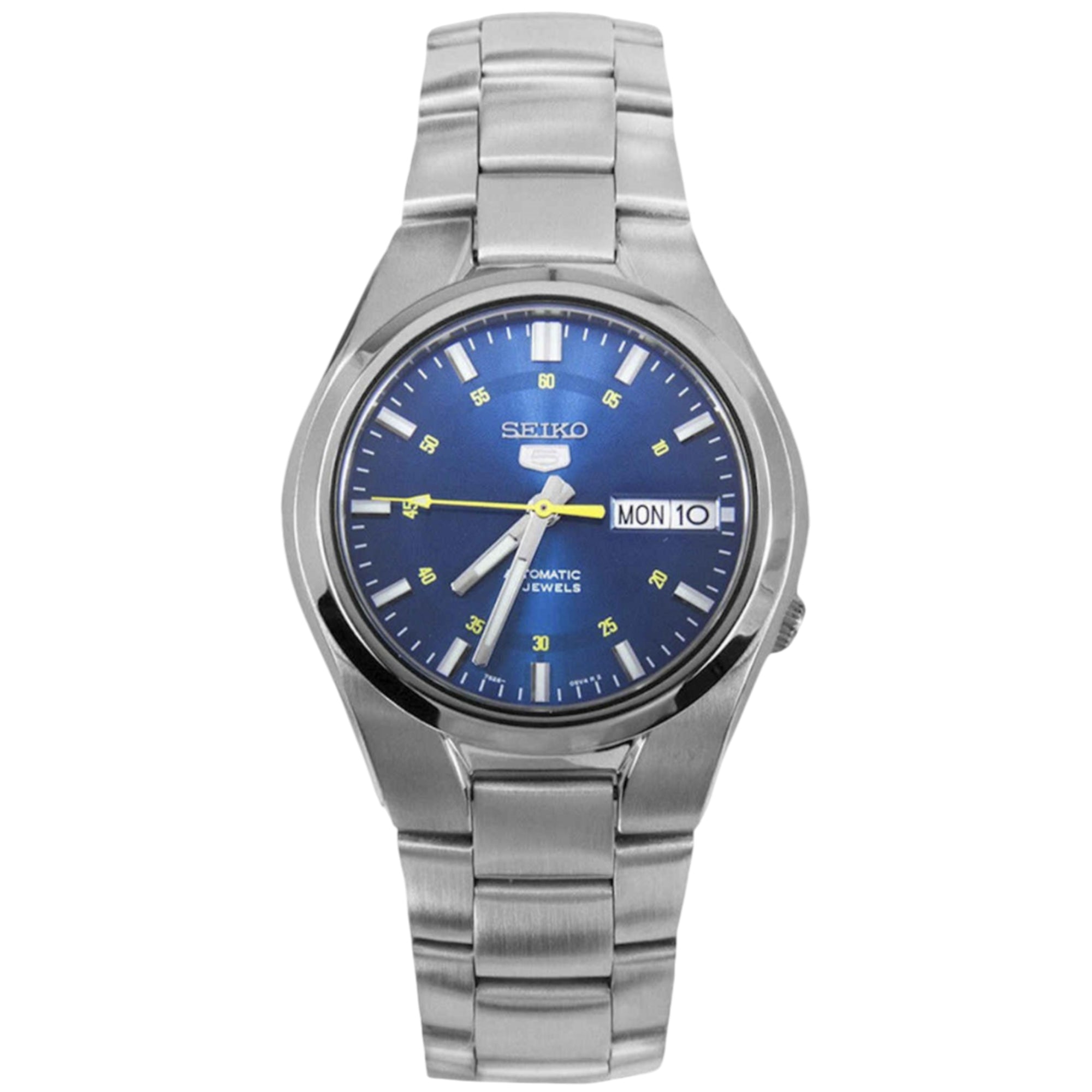 Seiko 5 Automatic Blue Dial Silver Stainless Steel Men's Watch SNK615K1