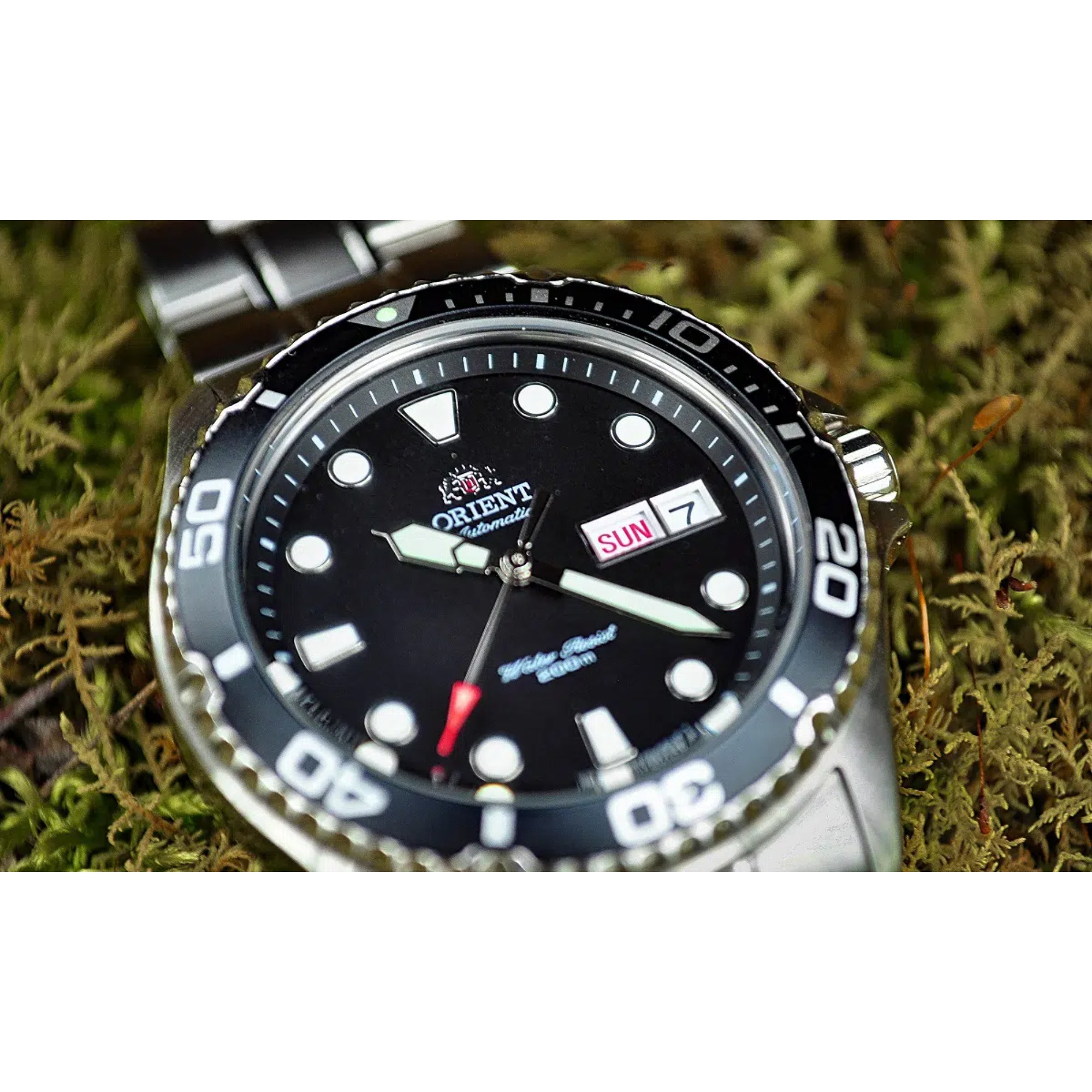 Orient Mako Ray II Automatic Black Dial Steel Strap Men's Dive Watch TAA02004B9