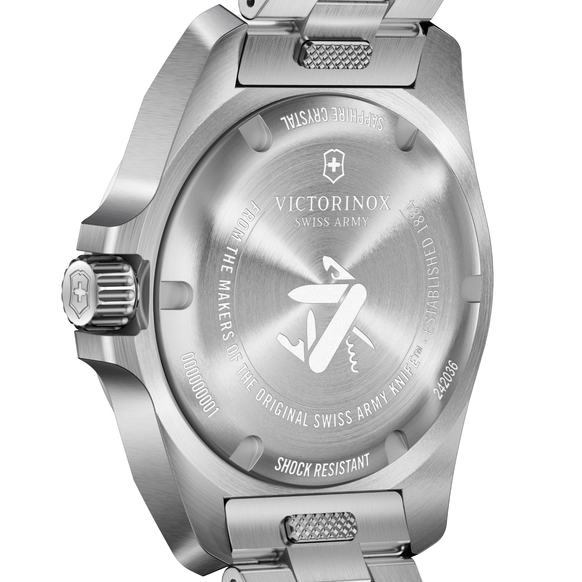 Victorinox I.N.O.X. Small Blue Dial Steel Strap Women's Watch 242038