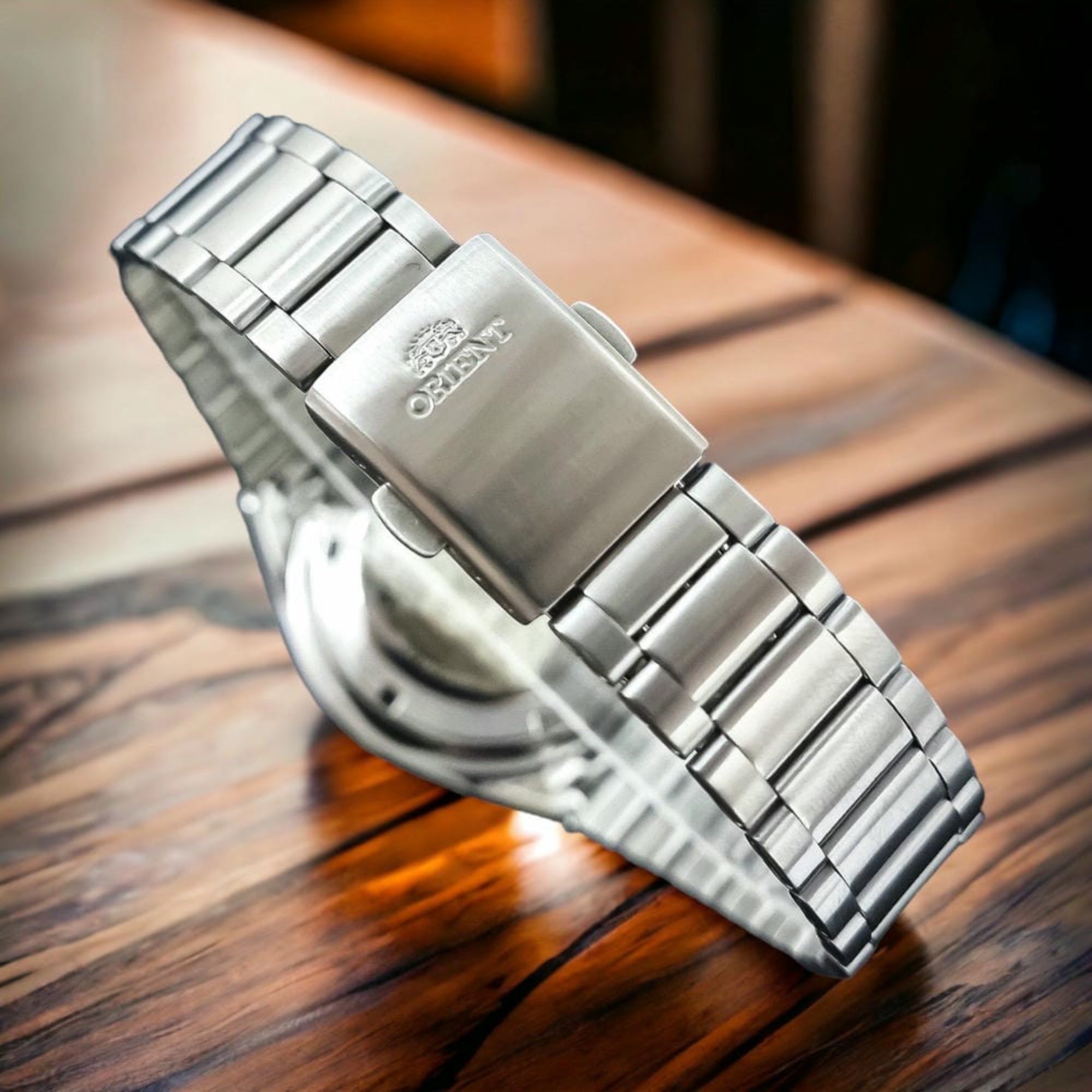 Orient Revival Super King Diver Automatic Golden Dial Steel Strap Men's Watch RA-AA0B01G39B