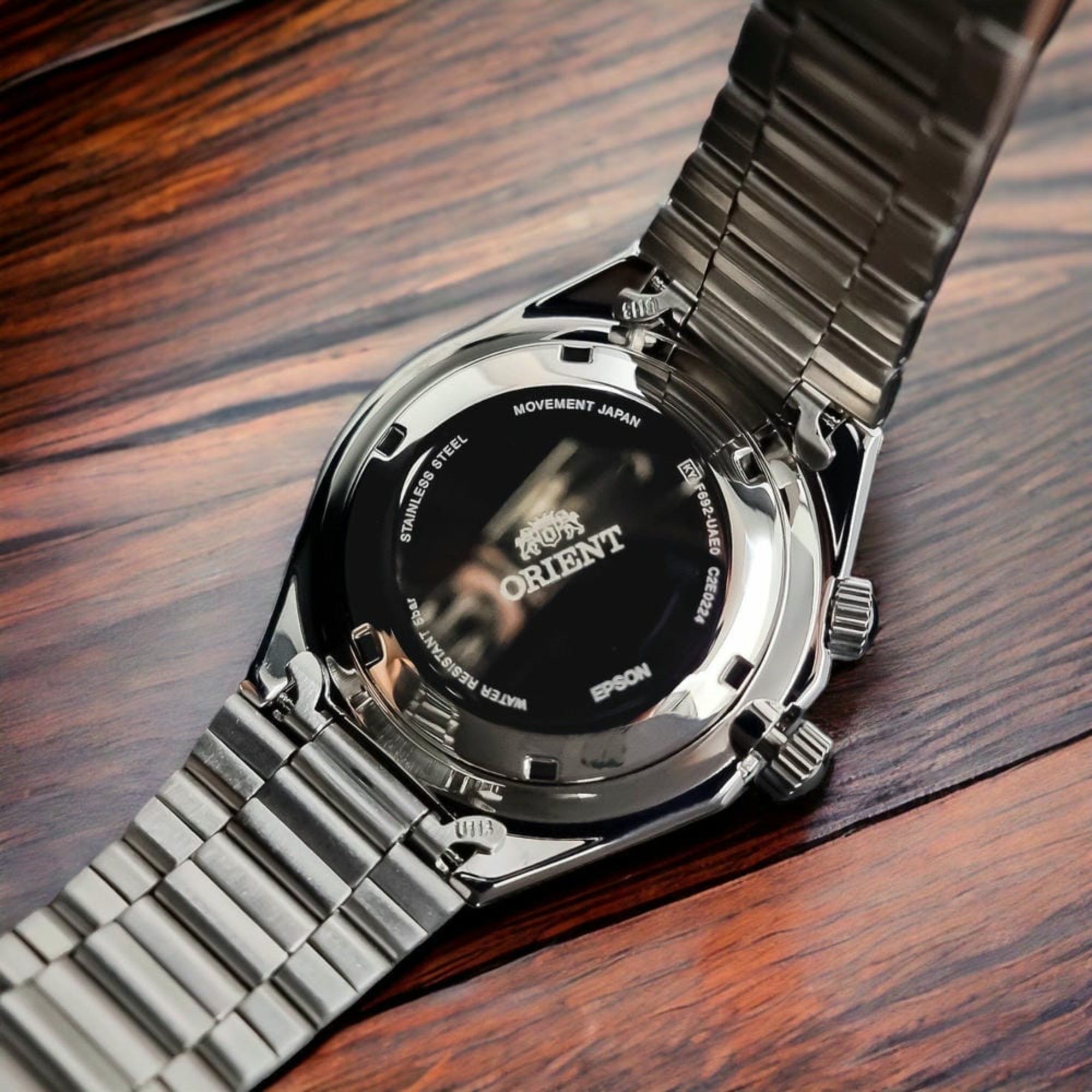 Orient Revival Super King Diver Automatic Golden Dial Steel Strap Men's Watch RA-AA0B01G39B
