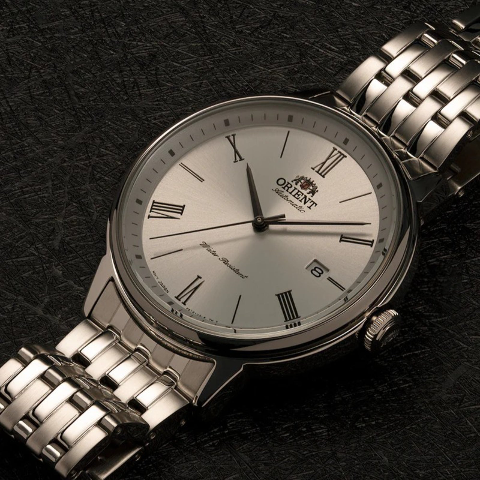 Orient Contemporary Automatic Silver Dial Steel Strap Men's Watch RA-AC0J04S10B