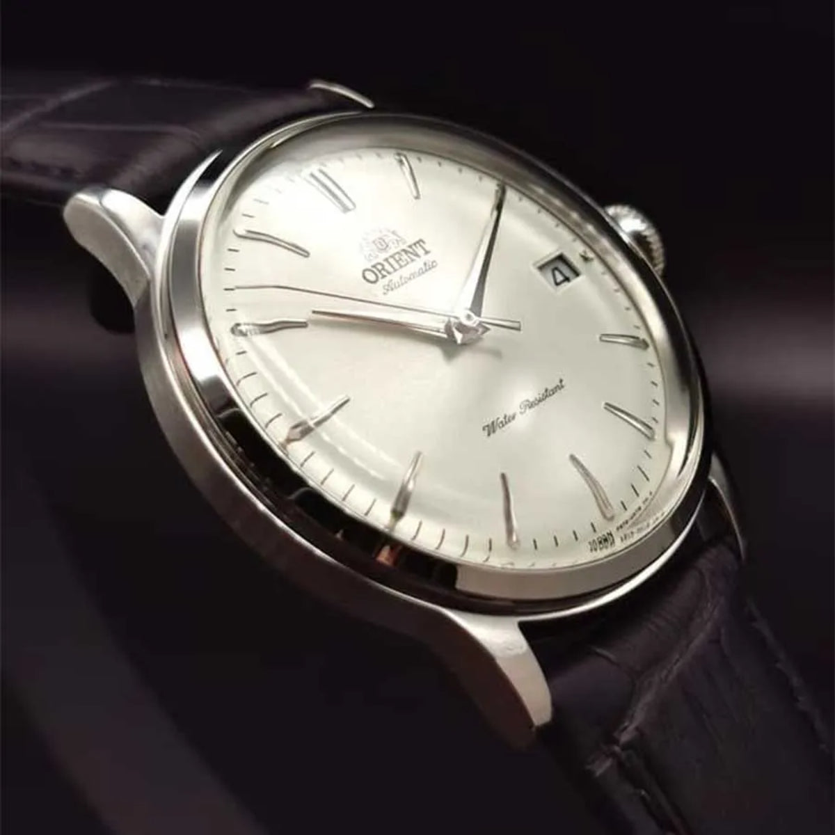 Orient Bambino Classic Vintage Style Mechanical White Dial Black Leather Strap Men's Dress Watch RA-AC0M03S30B