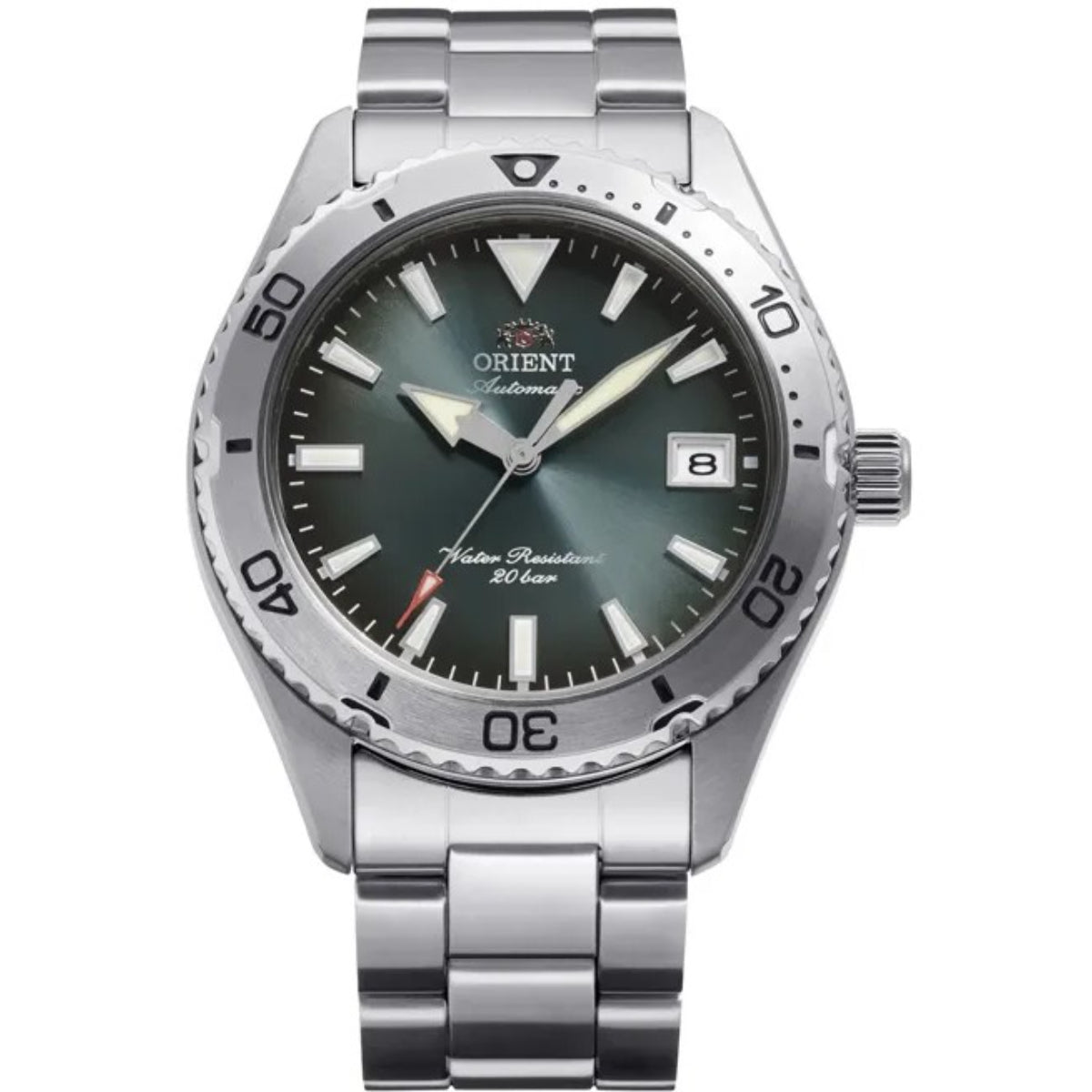 Orient Mako 40 Automatic Green Dial Steel Strap Men's Dive Watch RA-AC0Q13E30B
