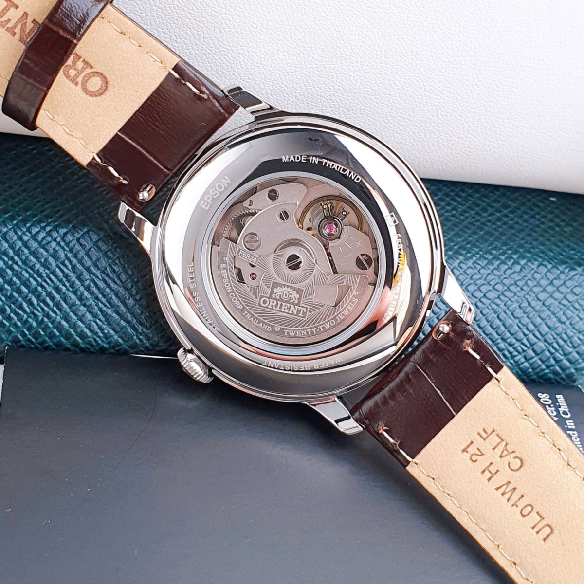 Orient Bambino Sun & Moon Red Dial Men's Watch RA-AK0807R30B