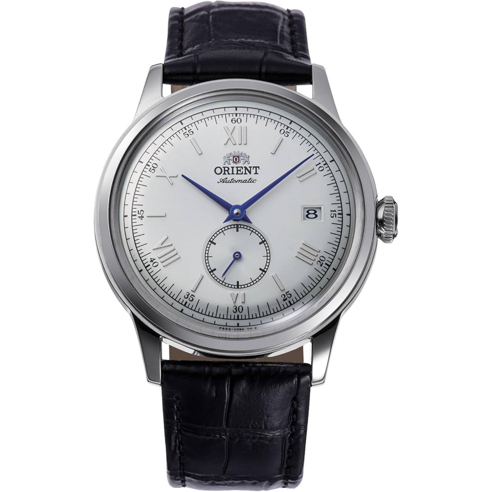 Orient Bambino Version 2 Small Seconds White Dial Leather Strap Men's Dress Watch RA-AP0104S30B