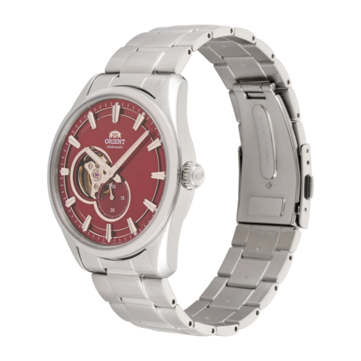 Orient Contemporary 41mm Open Heart Red Dial Steel Mens Automatic Watch RA-AR0010R30B