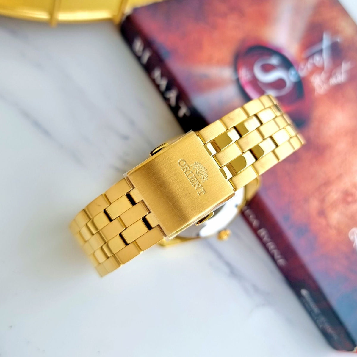 Orient Contemporary Multi-Year Calendar Automatic Champagne Dial Steel Strap Men’s Watch RA-BA0001G30B