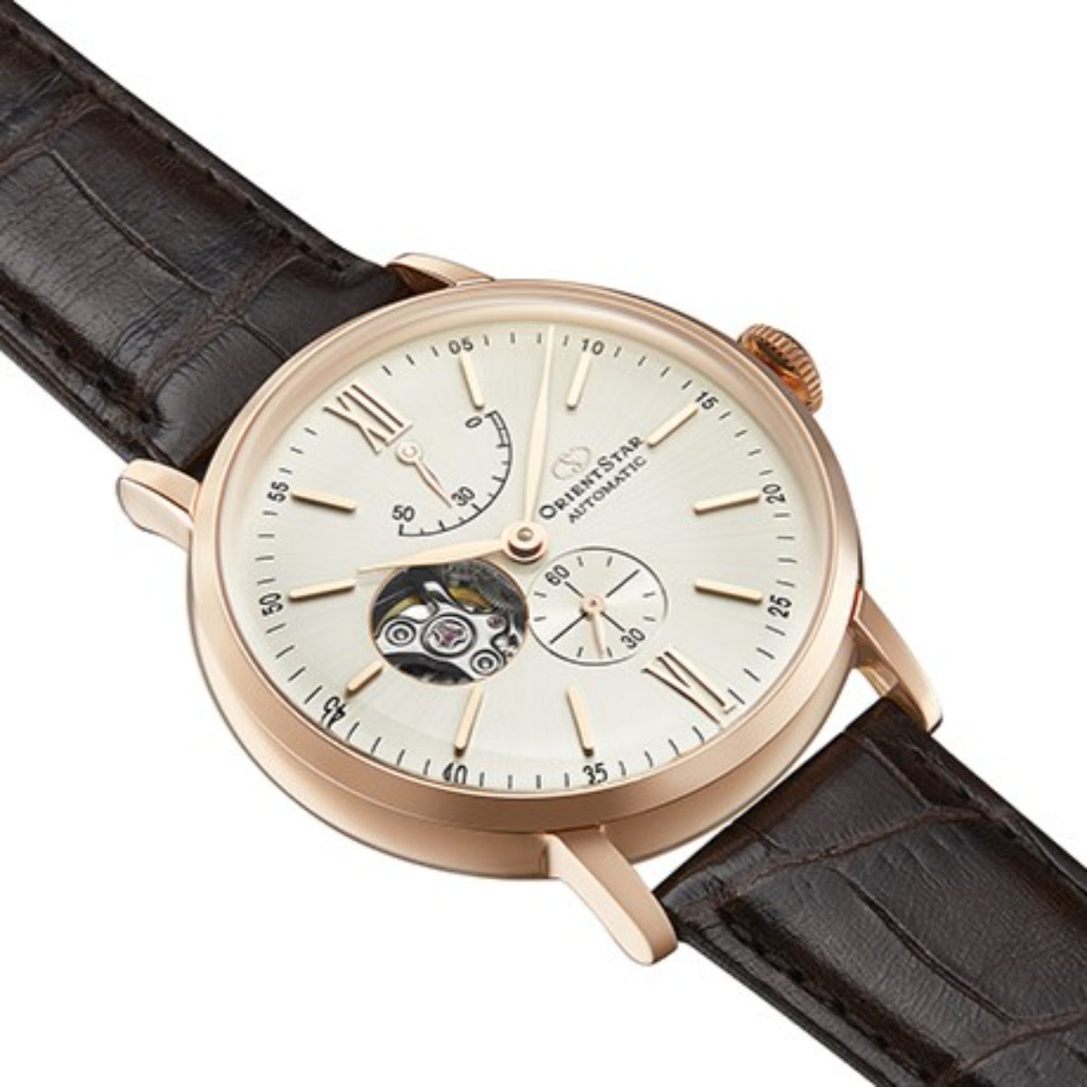 Orient Star Classic Cream Dial Leather Strap Men's Watch RE-AV0001S00B