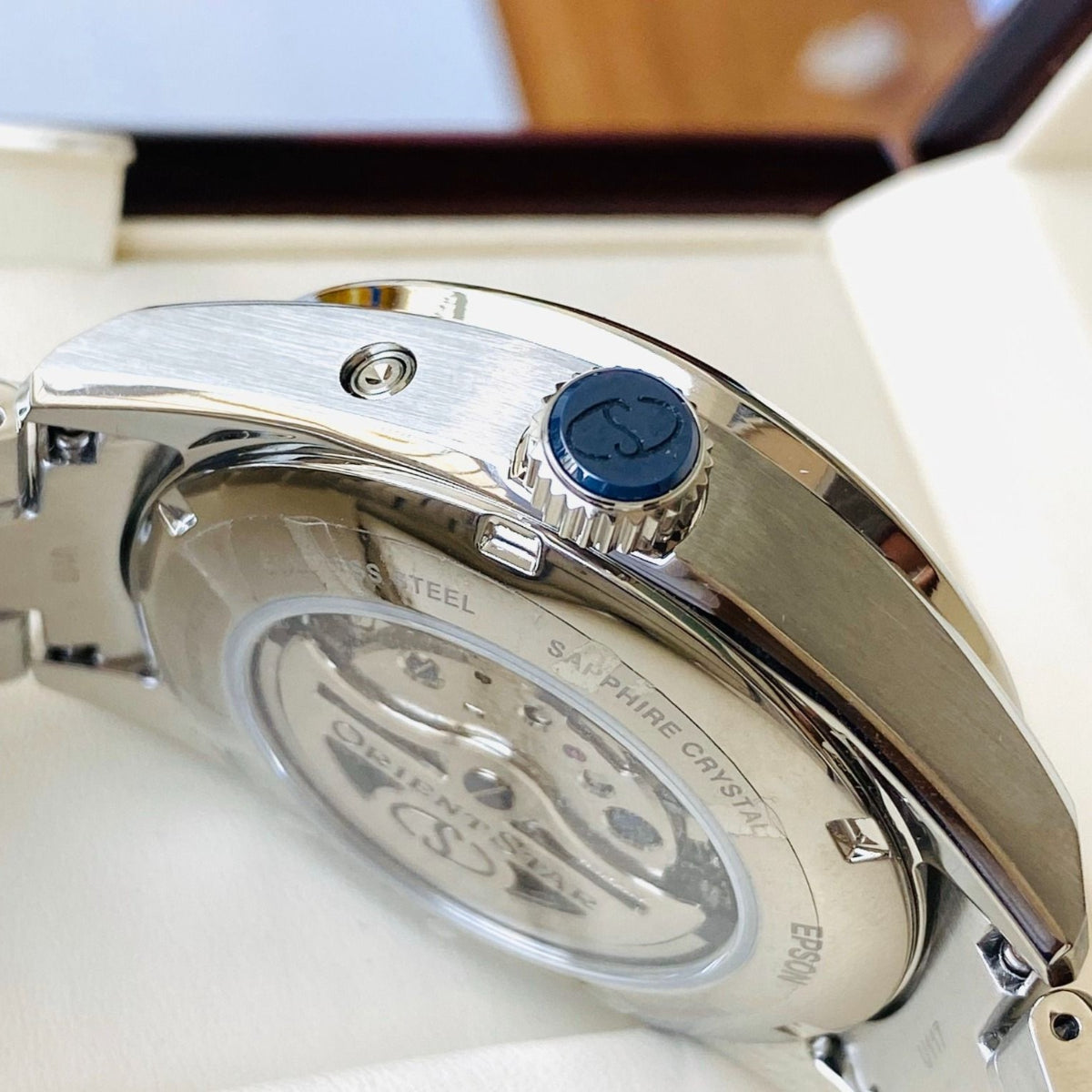 Orient Star Contemporary Silver Dial Stainless Steel Strap Men's Watch RE-AY0002S00B