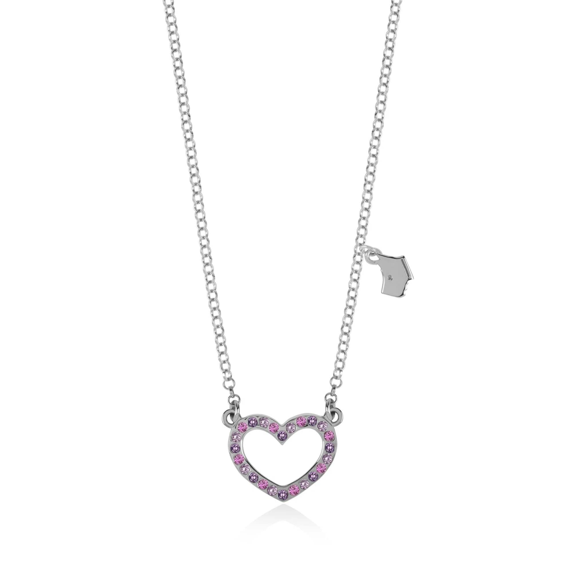 Radley Heart Sterling Silver Purple Czech Stone Women's Necklace RYJ2045