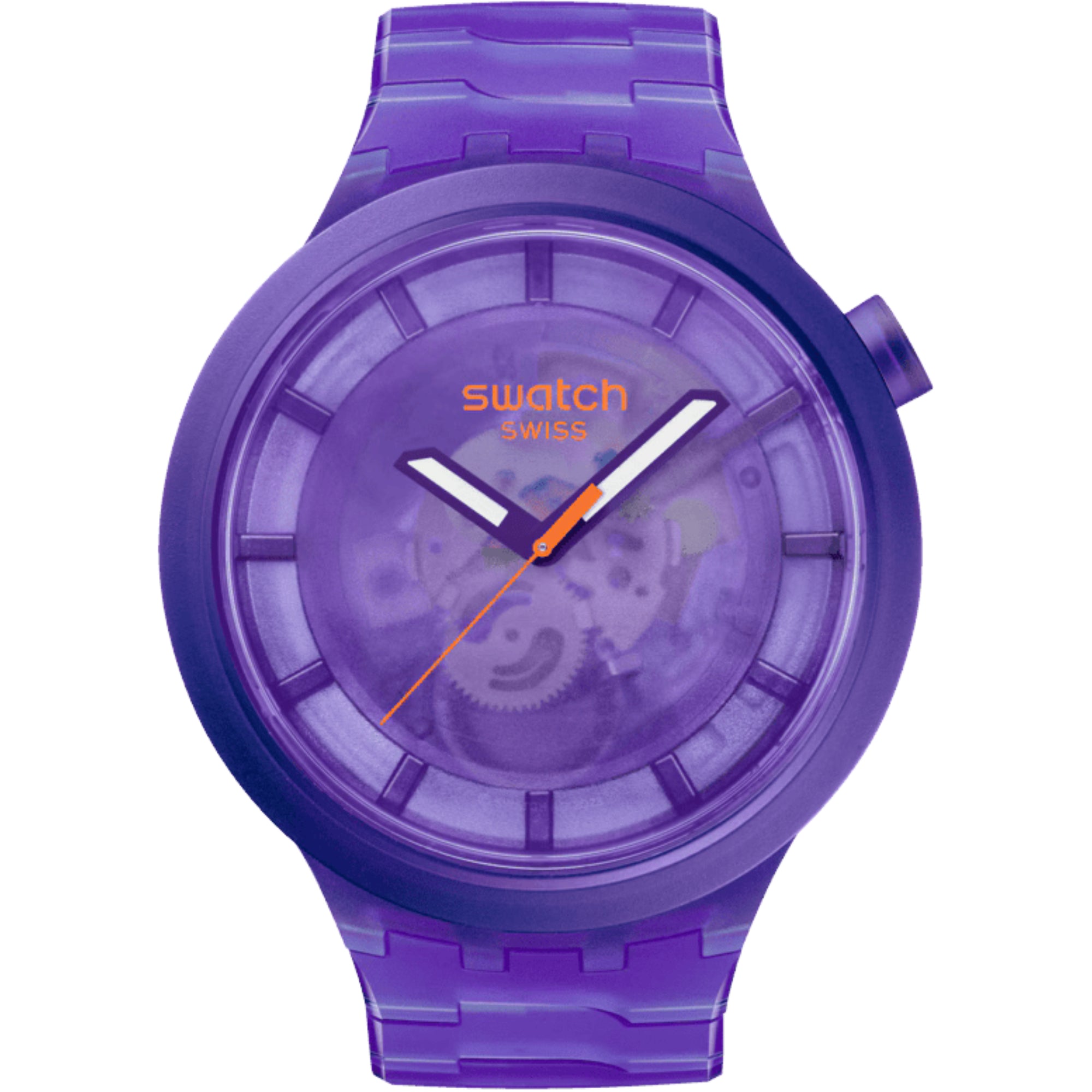 Swatch PURPLE JOY Purple Dial Bio-Sourced Material Strap Unisex Watch SB05V103