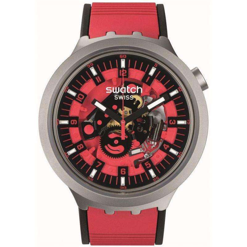 Swatch RED JUICY Big Bold Red Dial Rubber Strap Unisex Watch SB07S110