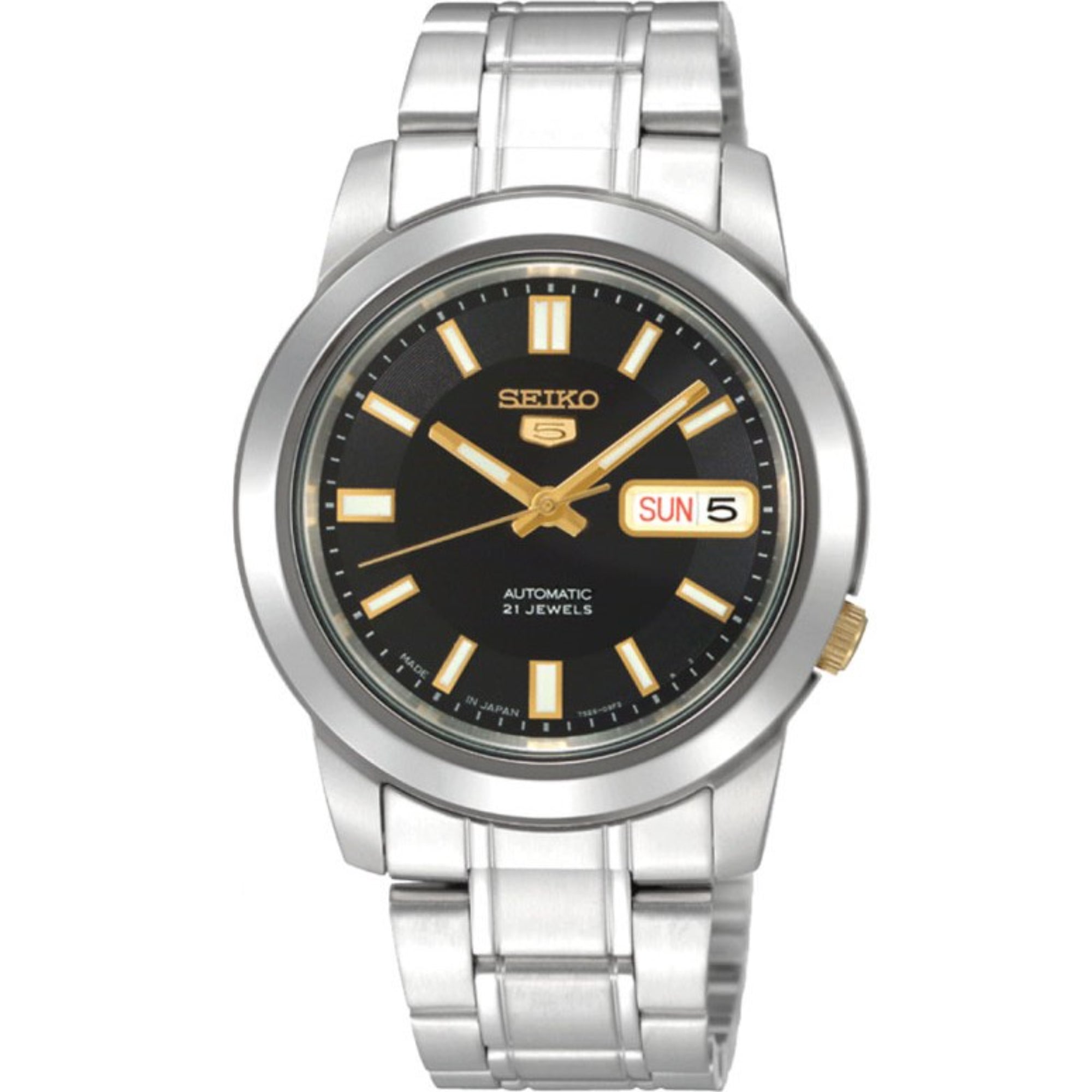 Seiko 5 Automatic Black Dial Stainless Steel Bracelet Men's Watch SNKK17K1