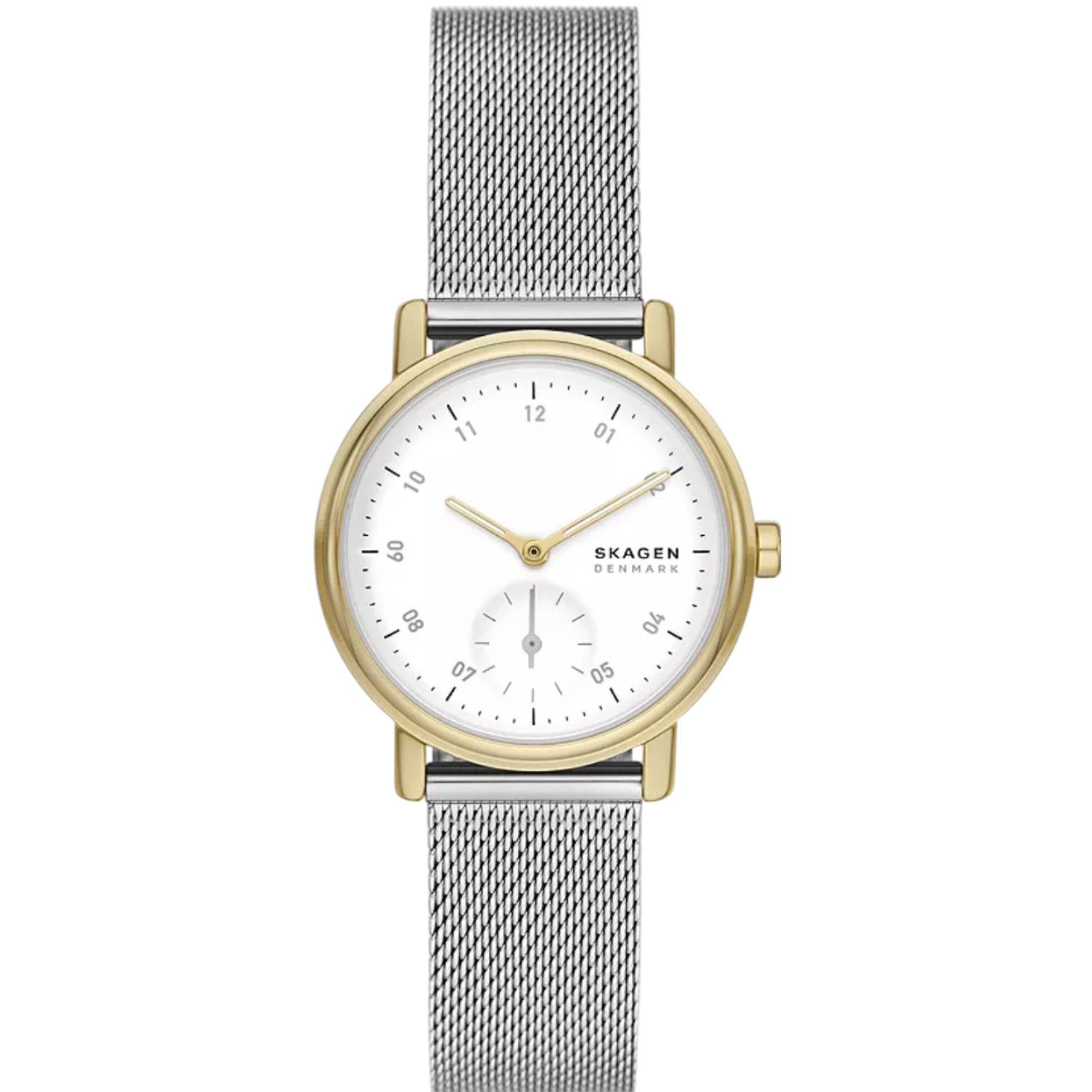 Skagen Kuppel Lille Sub-Second White Dial Stainless Steel Mesh Women’s Watch SKW3101