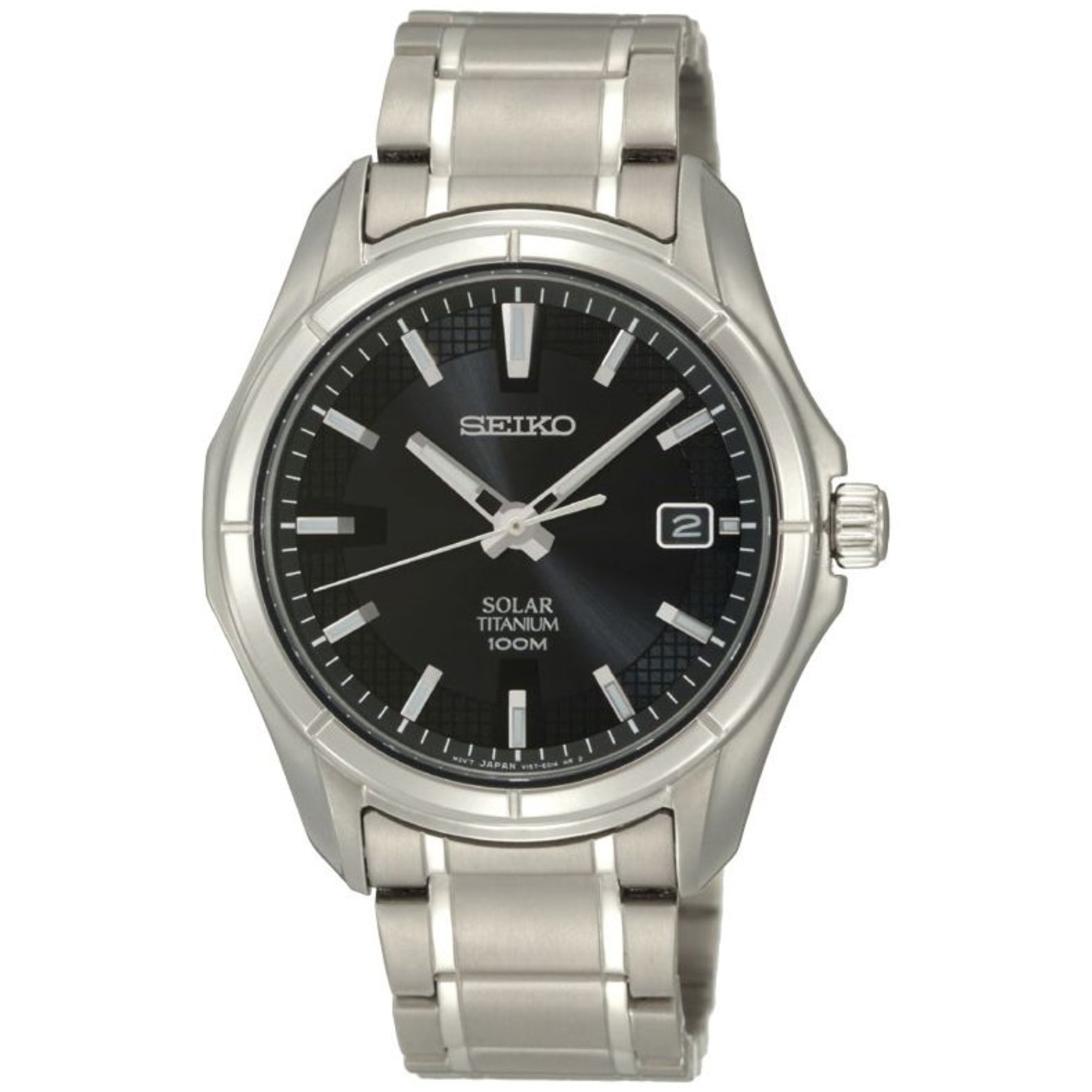 Seiko Solar Titanium Black Dial Men’s Watch SNE141P1
