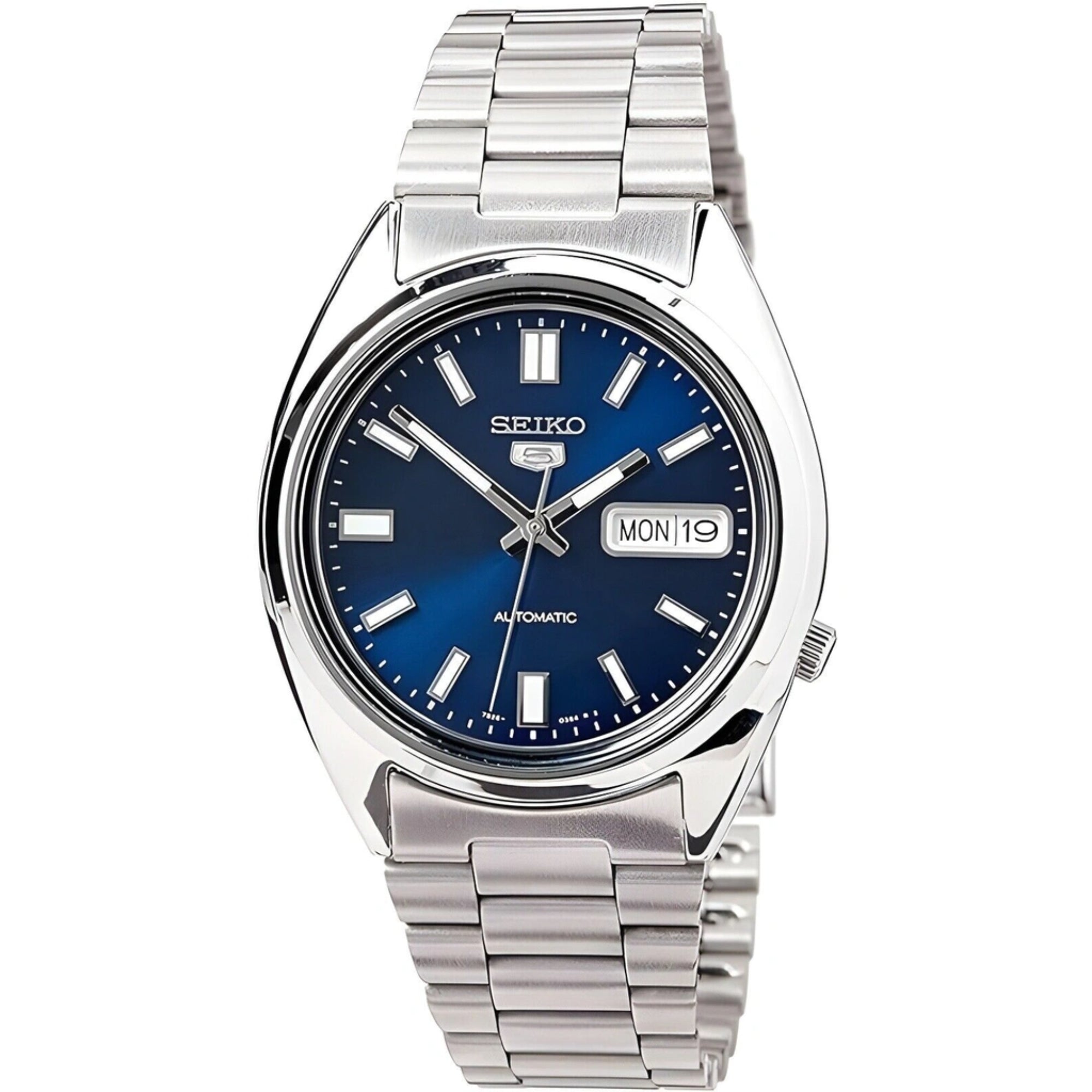 Seiko 5 Classic Automatic Blue Dial Steel Mens Watch SNXS77K1