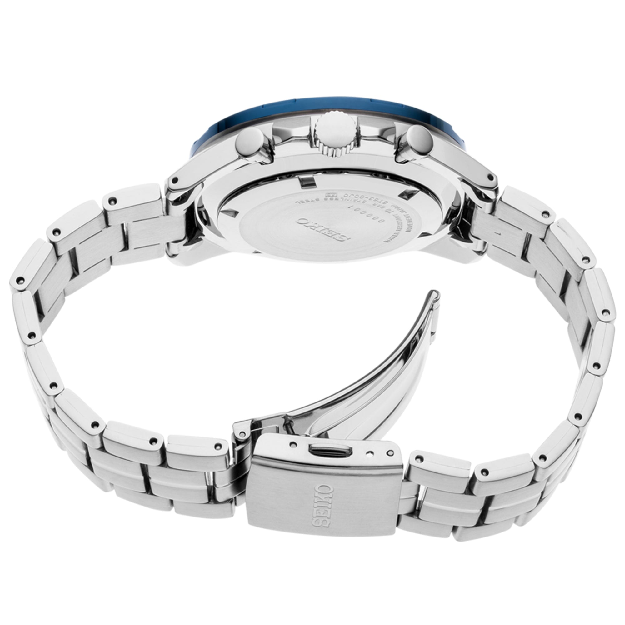 Seiko Conceptual Chronograph Quartz Blue Dial Steel Strap Men’s Watch SSB345P1