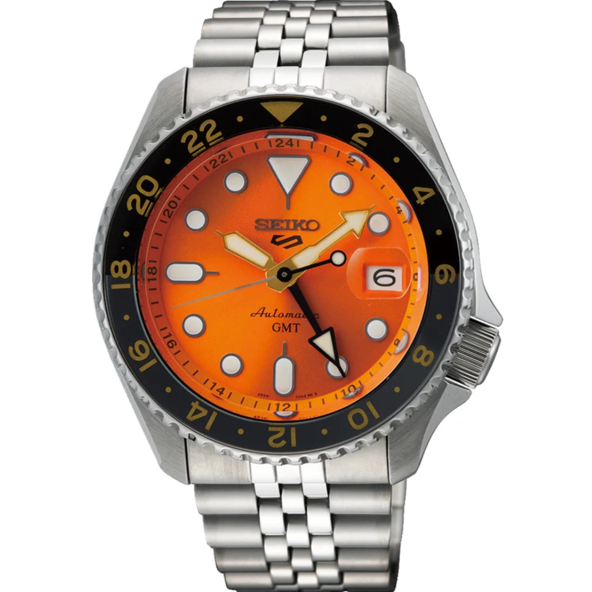Seiko 5 Sports GMT 'Mikan Orange Dial SKX Re-Interpretation Men's Watch SSK005K1