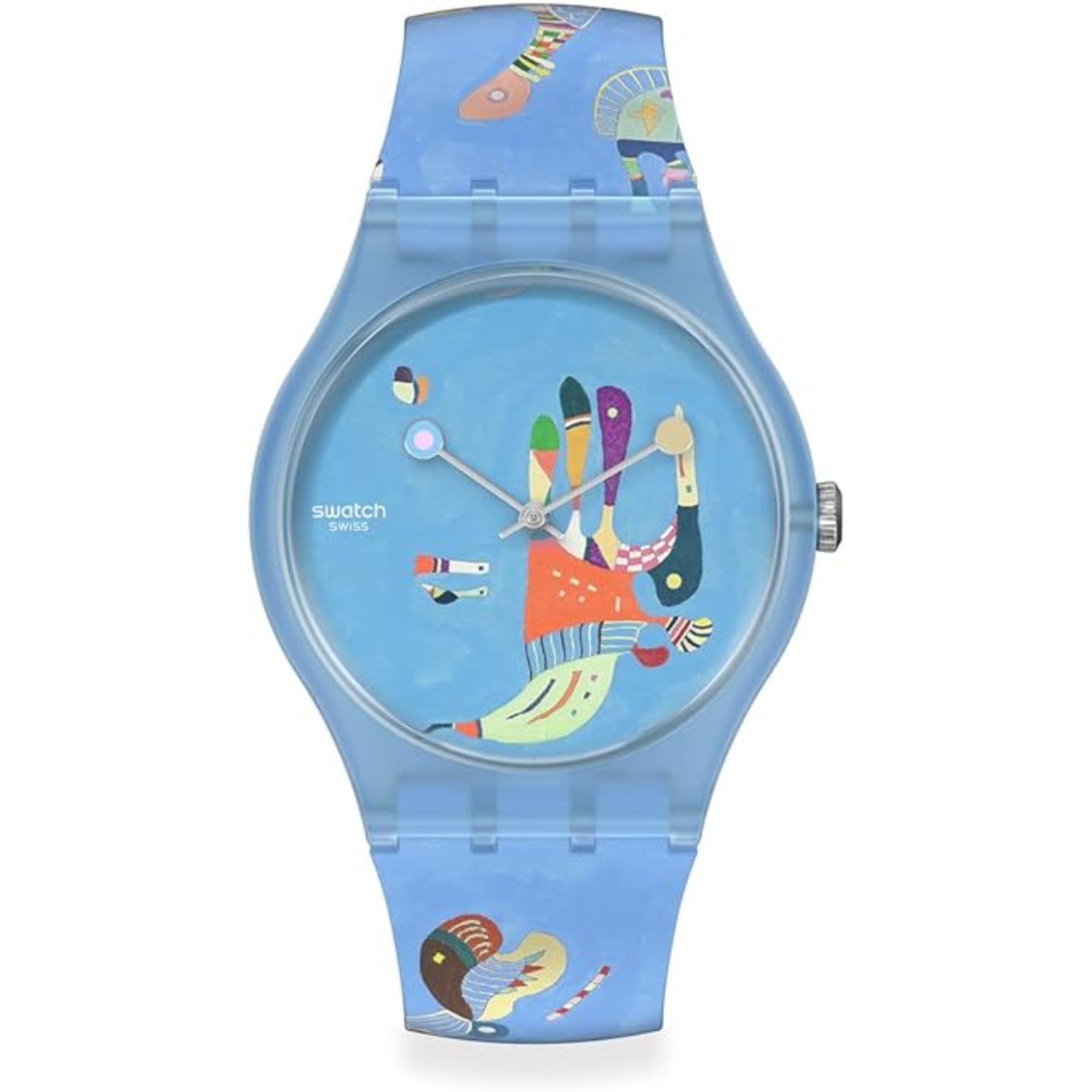 Swatch Original Blue Sky by Vassily Kandinsky Unisex Watch SUOZ342