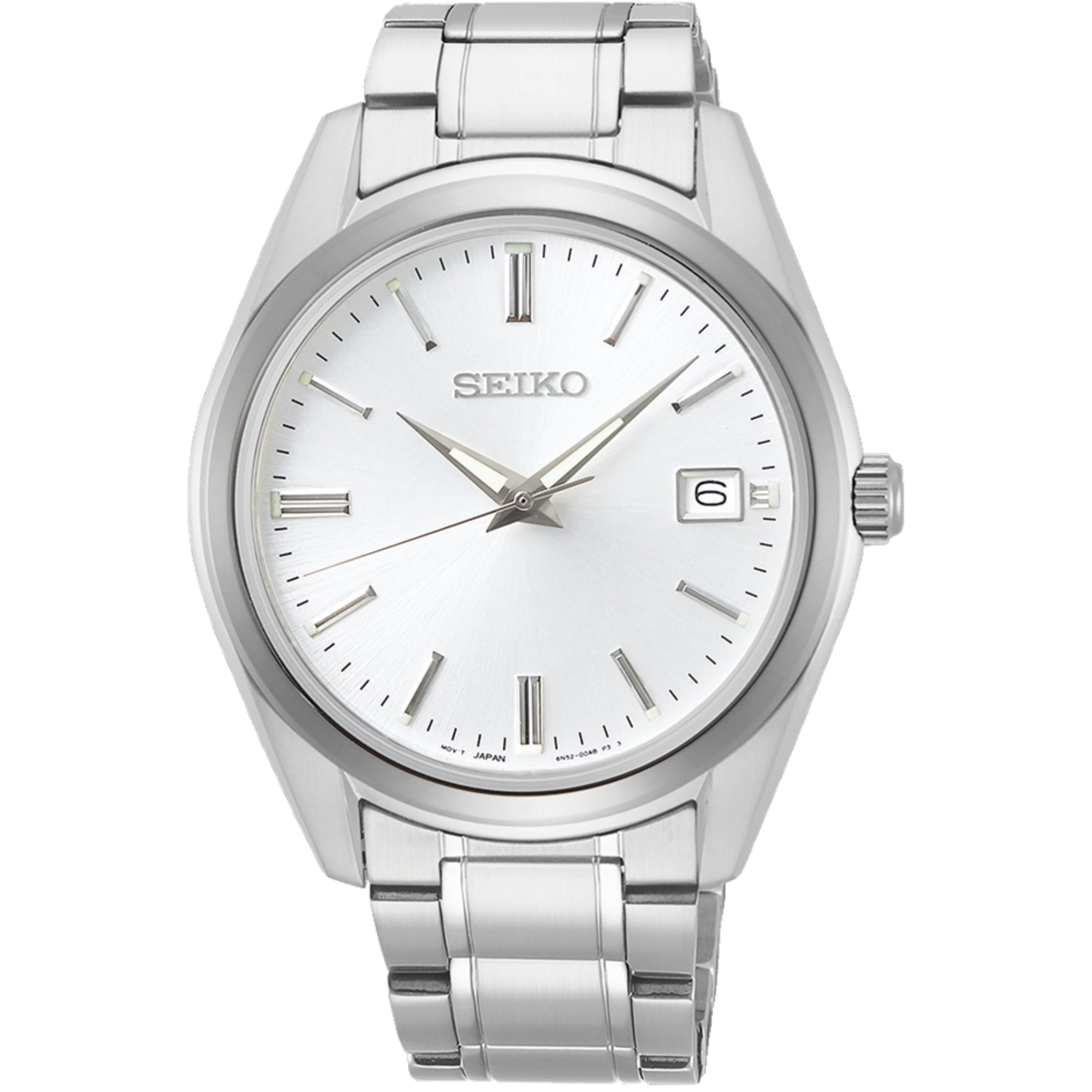 Seiko Conceptual Quartz Silver Sunburst Dial Steel Strap Men's Watch SUR307P1